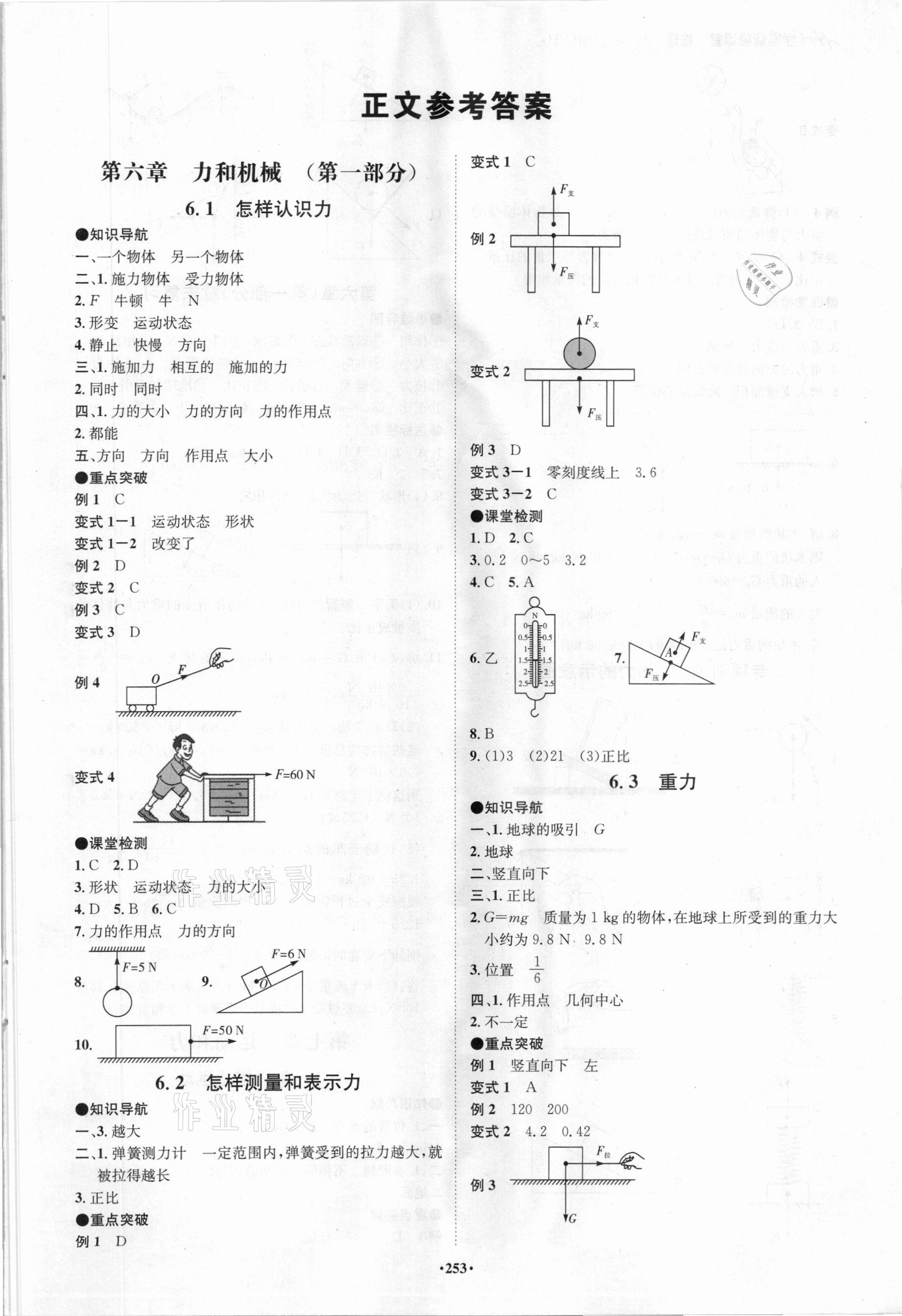 2021年學霸智慧課堂八年級物理下冊滬粵版 第1頁
