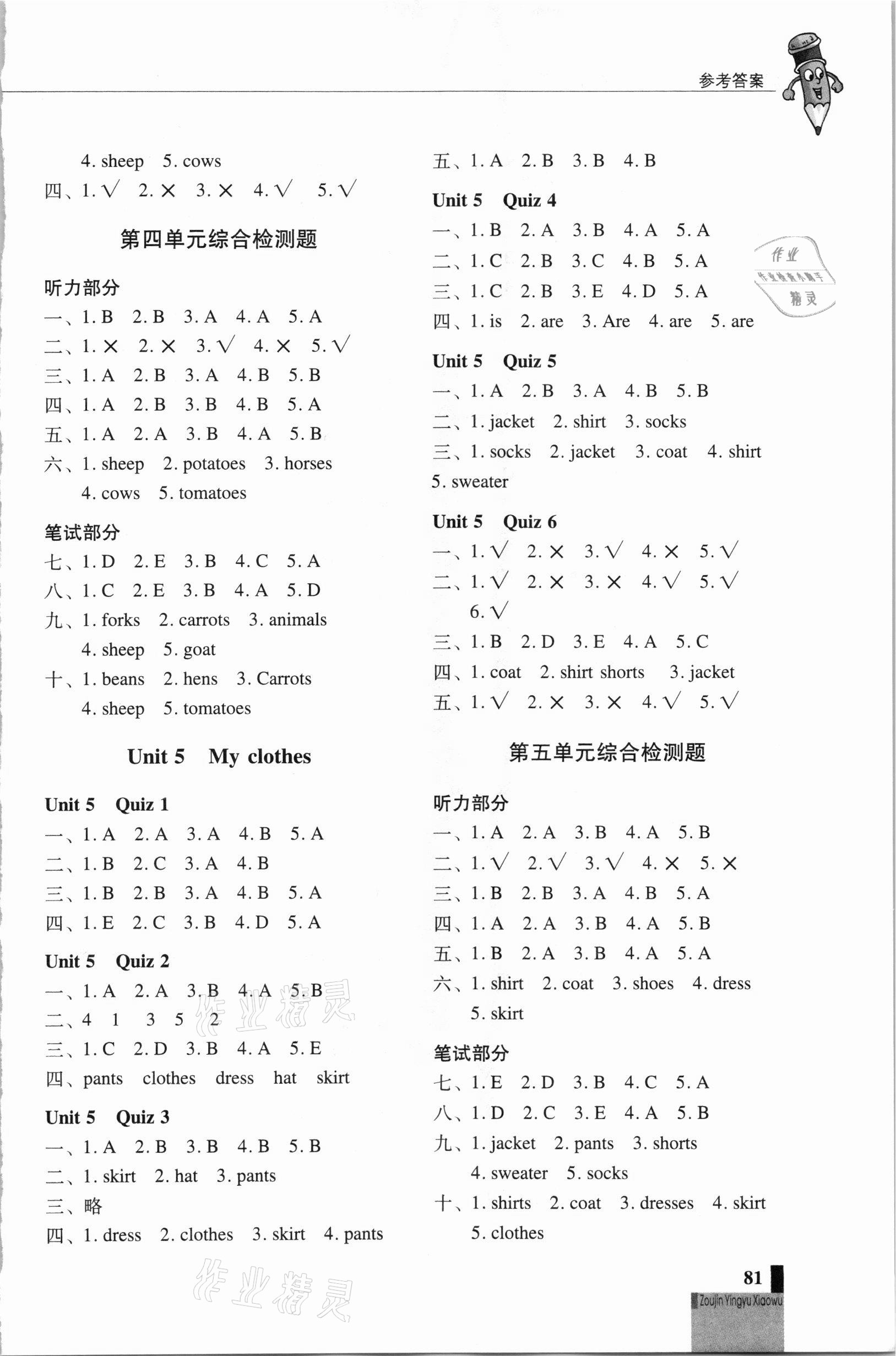 2021年走進(jìn)英語小屋小學(xué)英語技能性階梯訓(xùn)練四年級下冊人教PEP版 第4頁