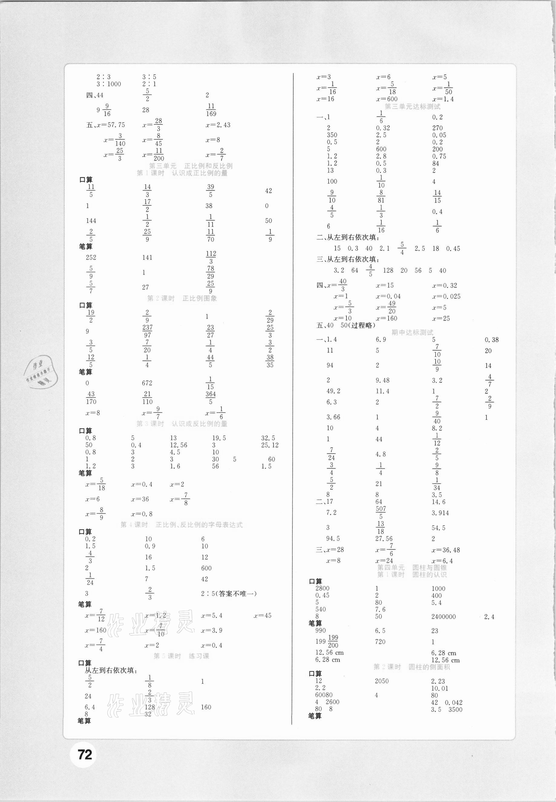 2021年口算小狀元口算計(jì)算天天練六年級(jí)數(shù)學(xué)下冊(cè)冀教版 第2頁(yè)