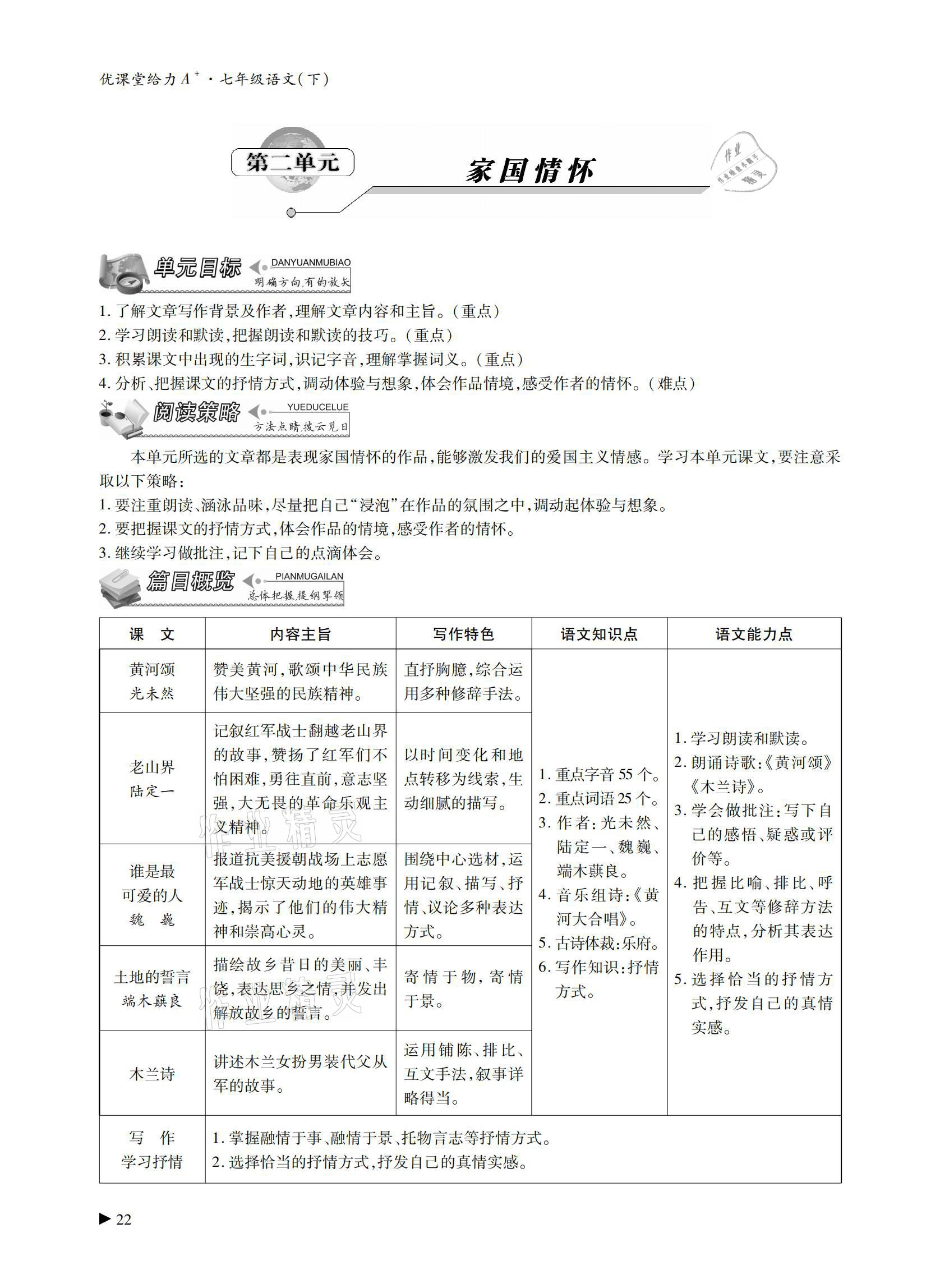 2021年优课堂给力A加七年级语文下册人教版 第21页