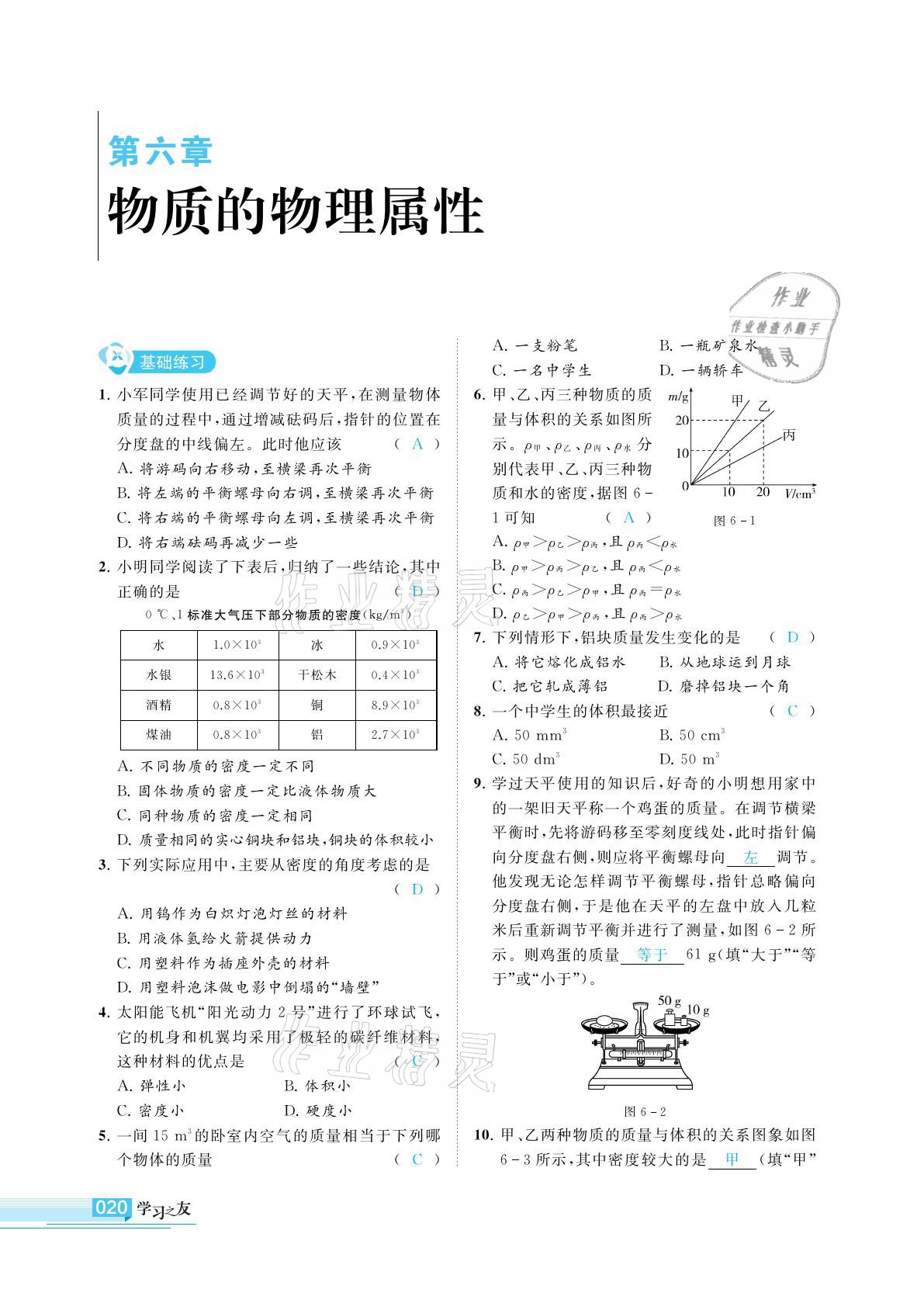 2021年學(xué)習(xí)之友九年級物理下冊蘇科版 參考答案第20頁