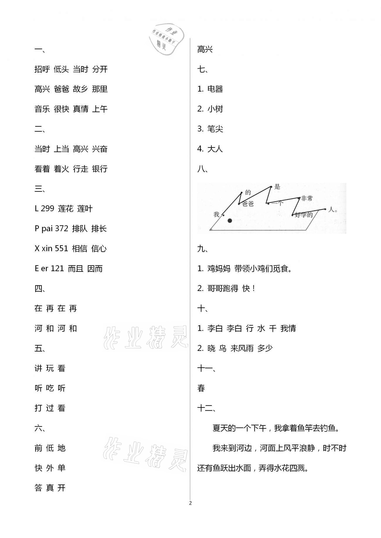 2021年多維互動提優(yōu)課堂一年級語文下冊人教版 第2頁