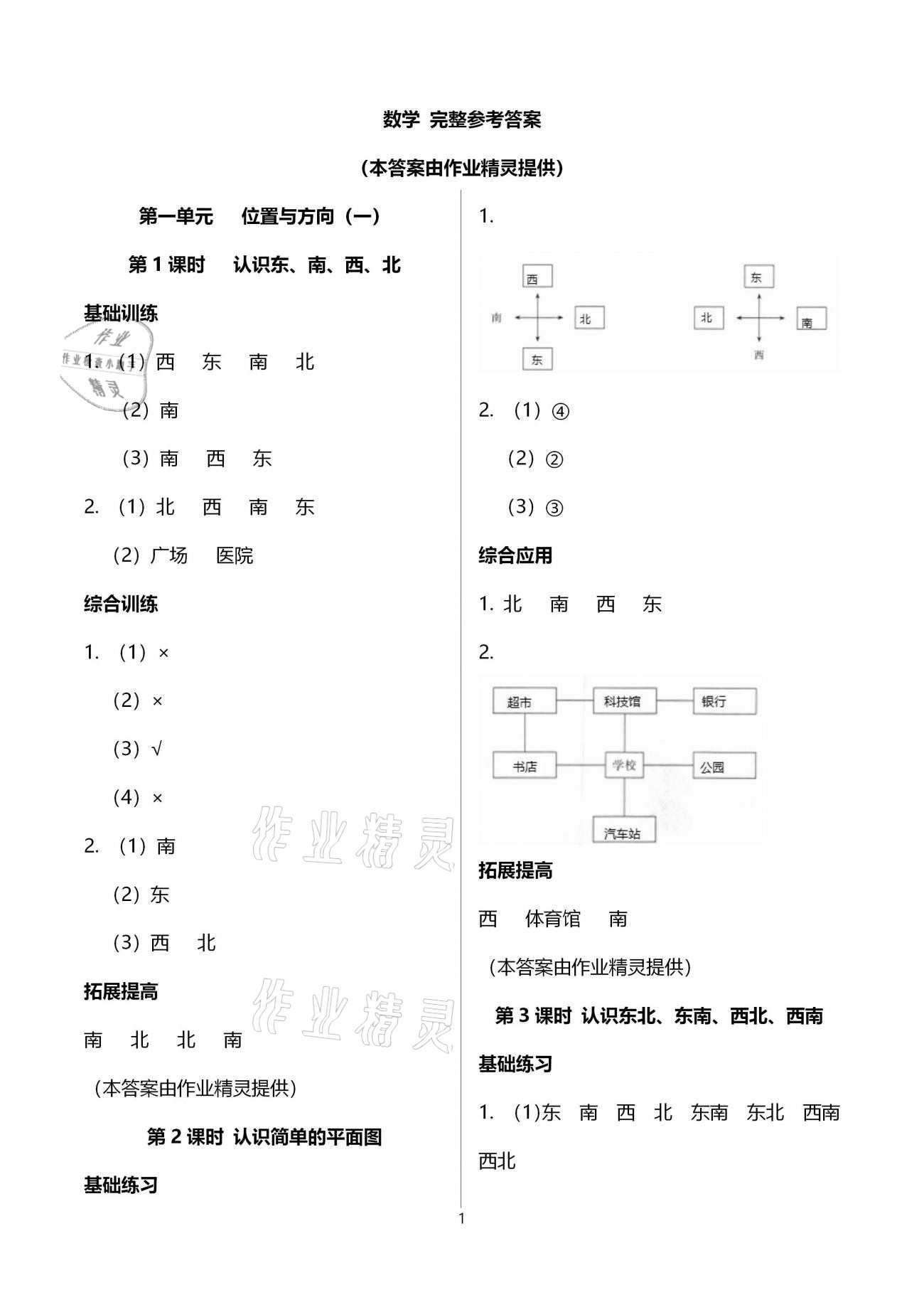 2021年學(xué)習(xí)指要三年級(jí)數(shù)學(xué)下冊(cè)人教版重慶專(zhuān)版 第1頁(yè)