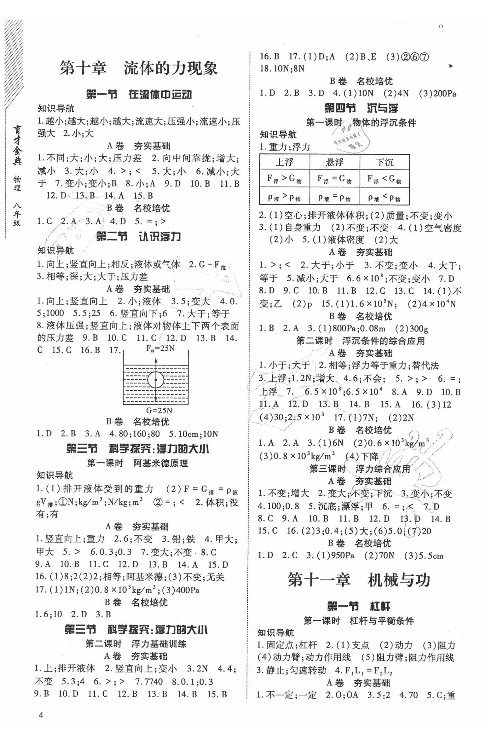 2021年育才金典八年級物理下冊教科版 第4頁