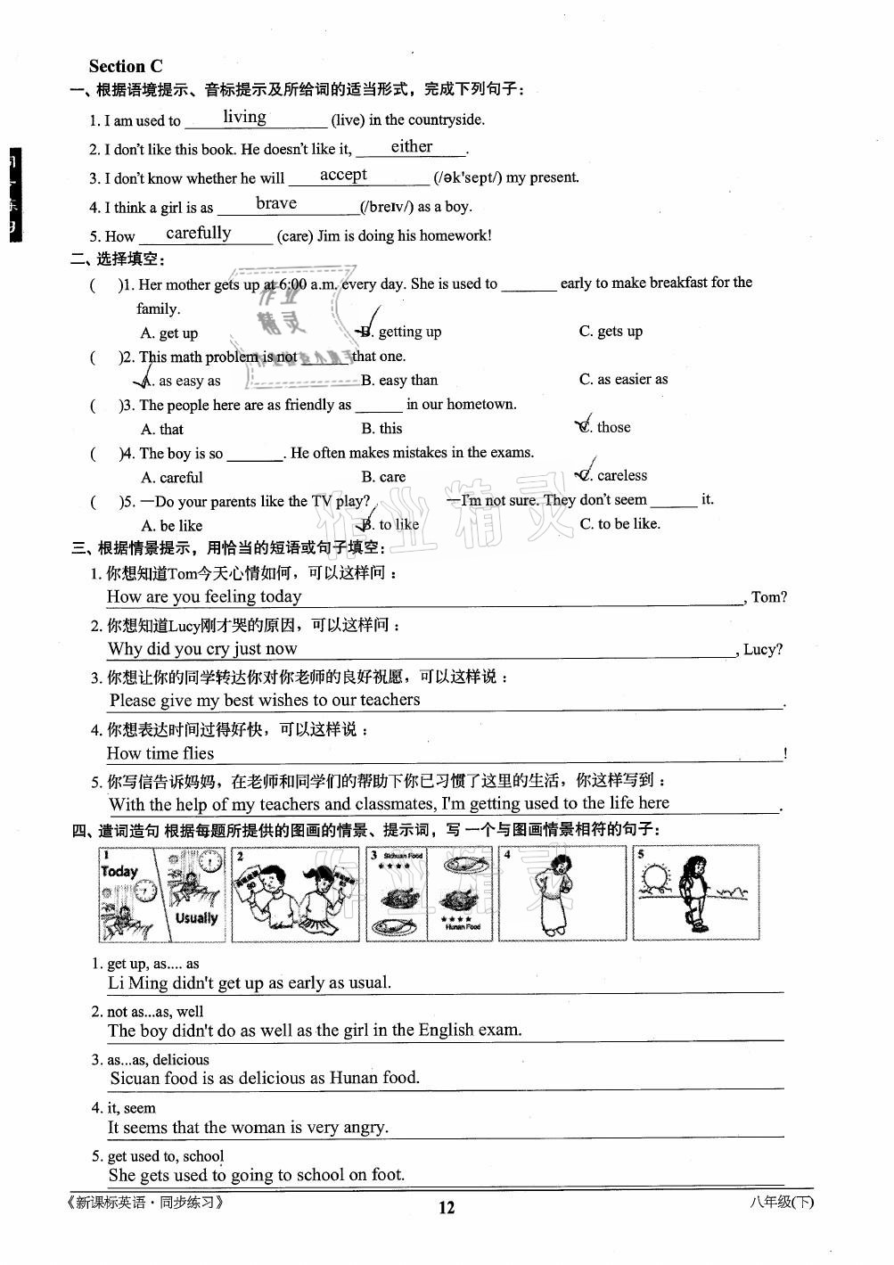 2021年新課標英語同步練習八年級下冊仁愛版 第12頁