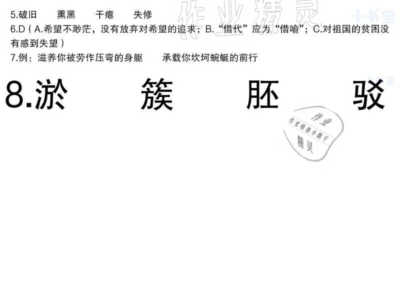 2021年同步实践评价课程基础训练九年级语文下册人教版 参考答案第2页