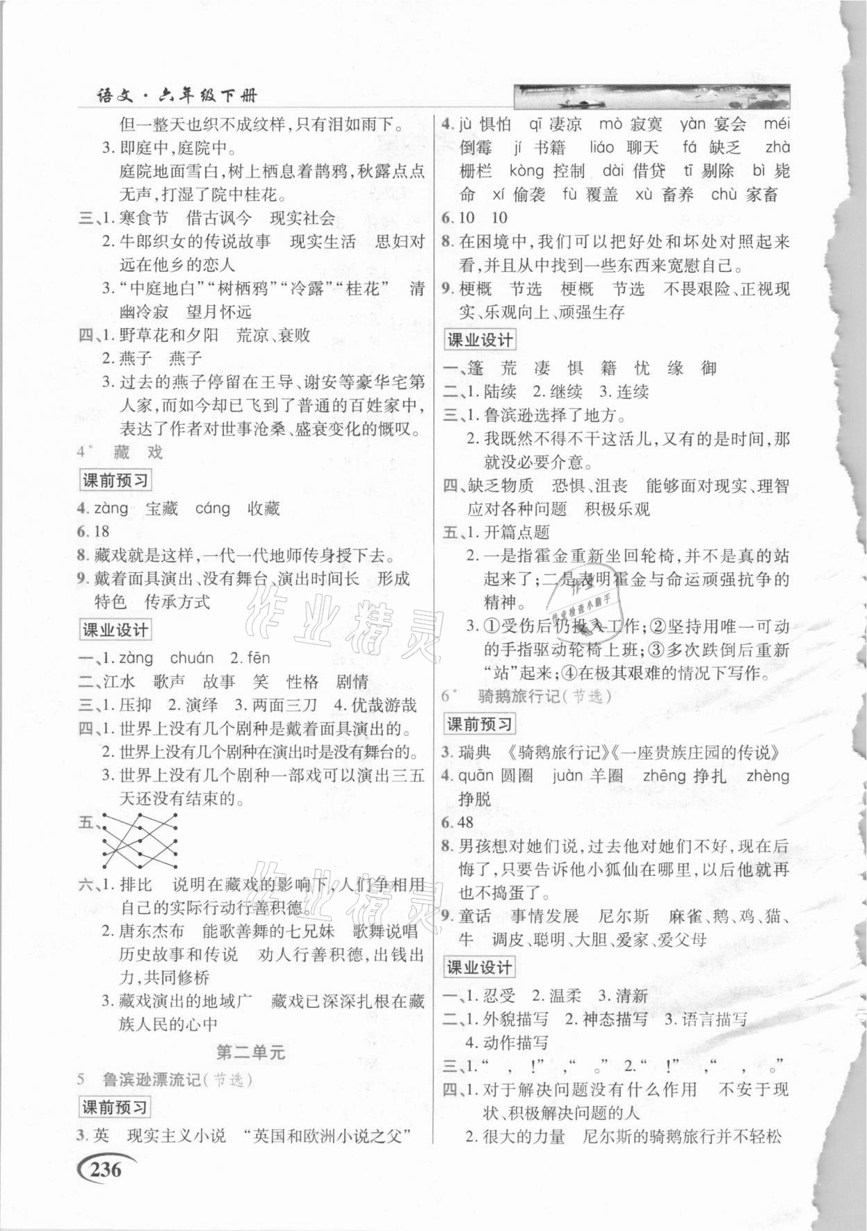 2021年世紀英才字詞句段篇英才教程六年級語文下冊統(tǒng)編版貴州專版 第2頁