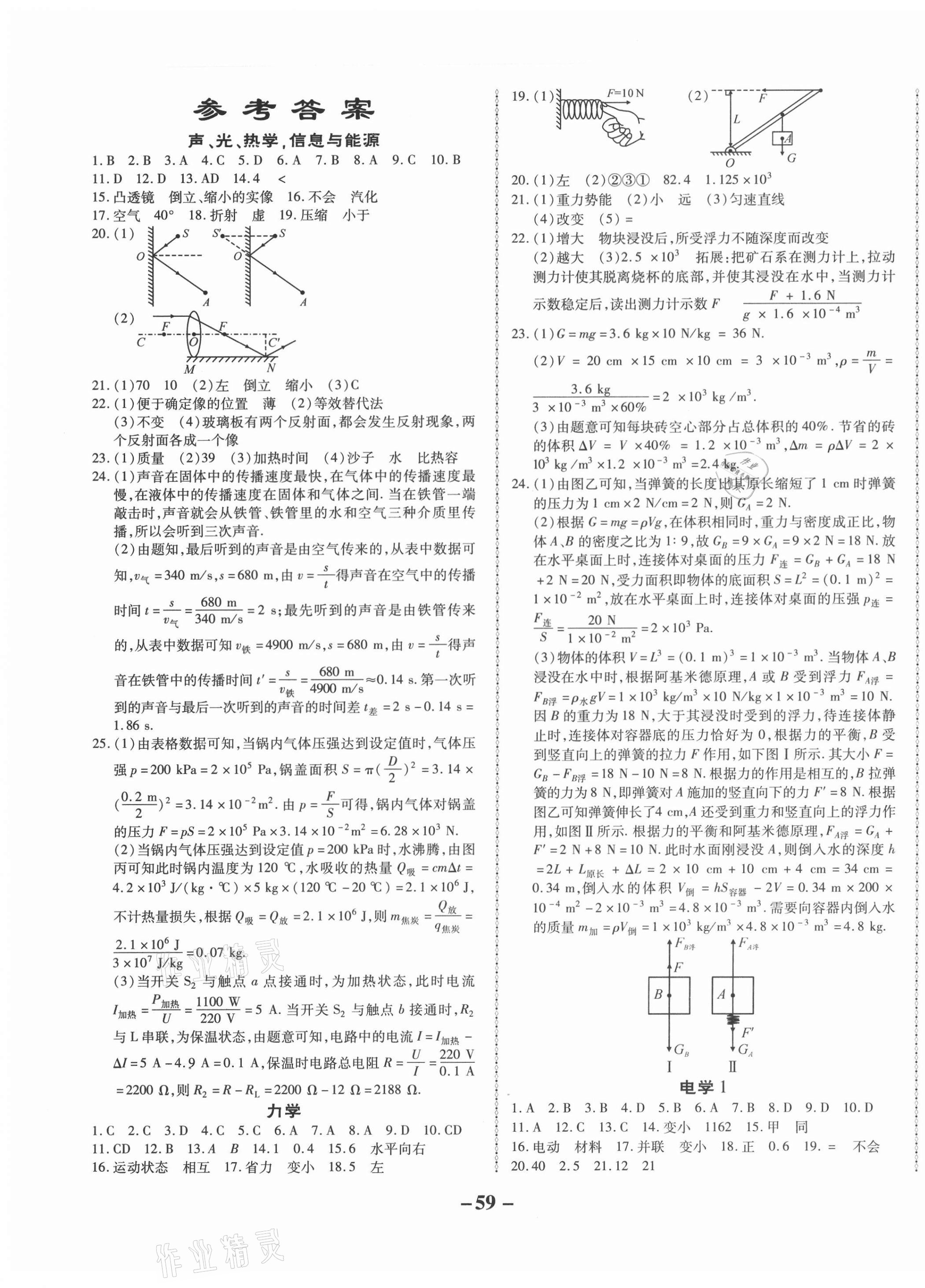 2021年天府達(dá)標(biāo)測(cè)試卷九年級(jí)物理下冊(cè) 第1頁(yè)