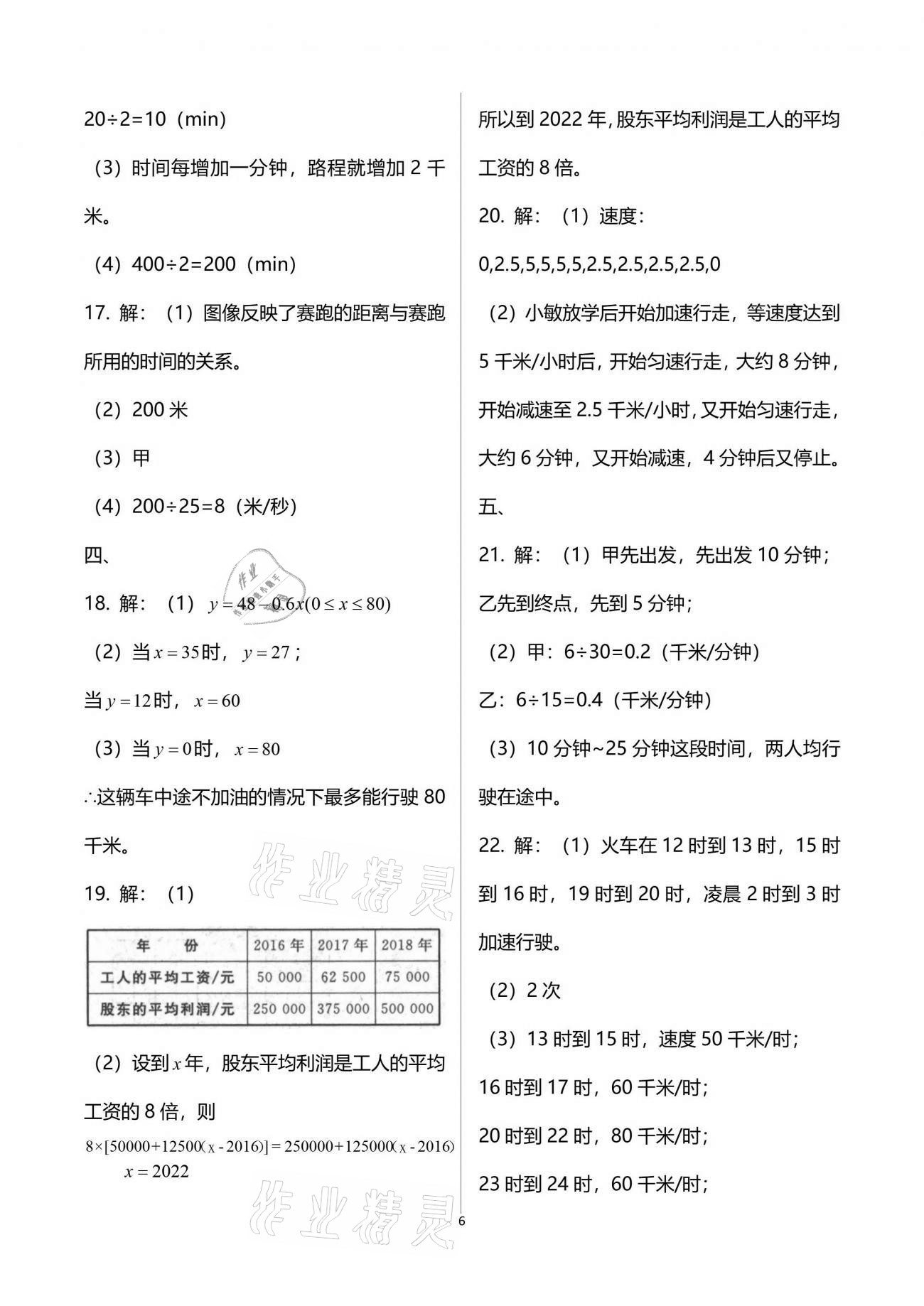 2021年同步測(cè)控優(yōu)化設(shè)計(jì)七年級(jí)數(shù)學(xué)下冊(cè)北師大版 參考答案第6頁