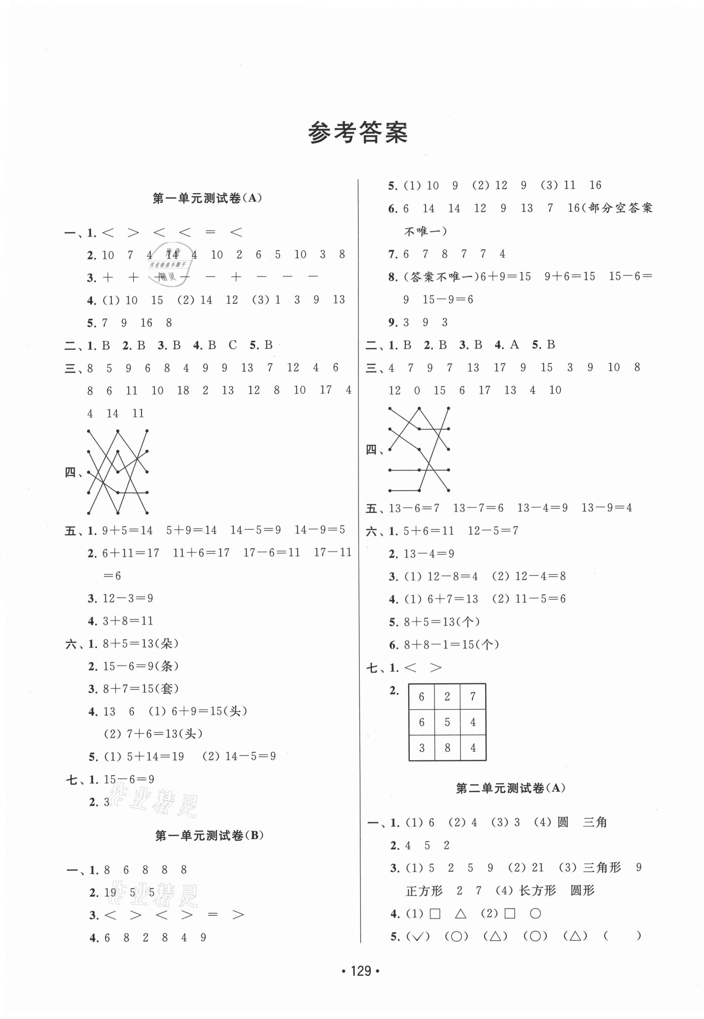 2021年成長空間大試卷一年級數學下冊蘇教版 第1頁