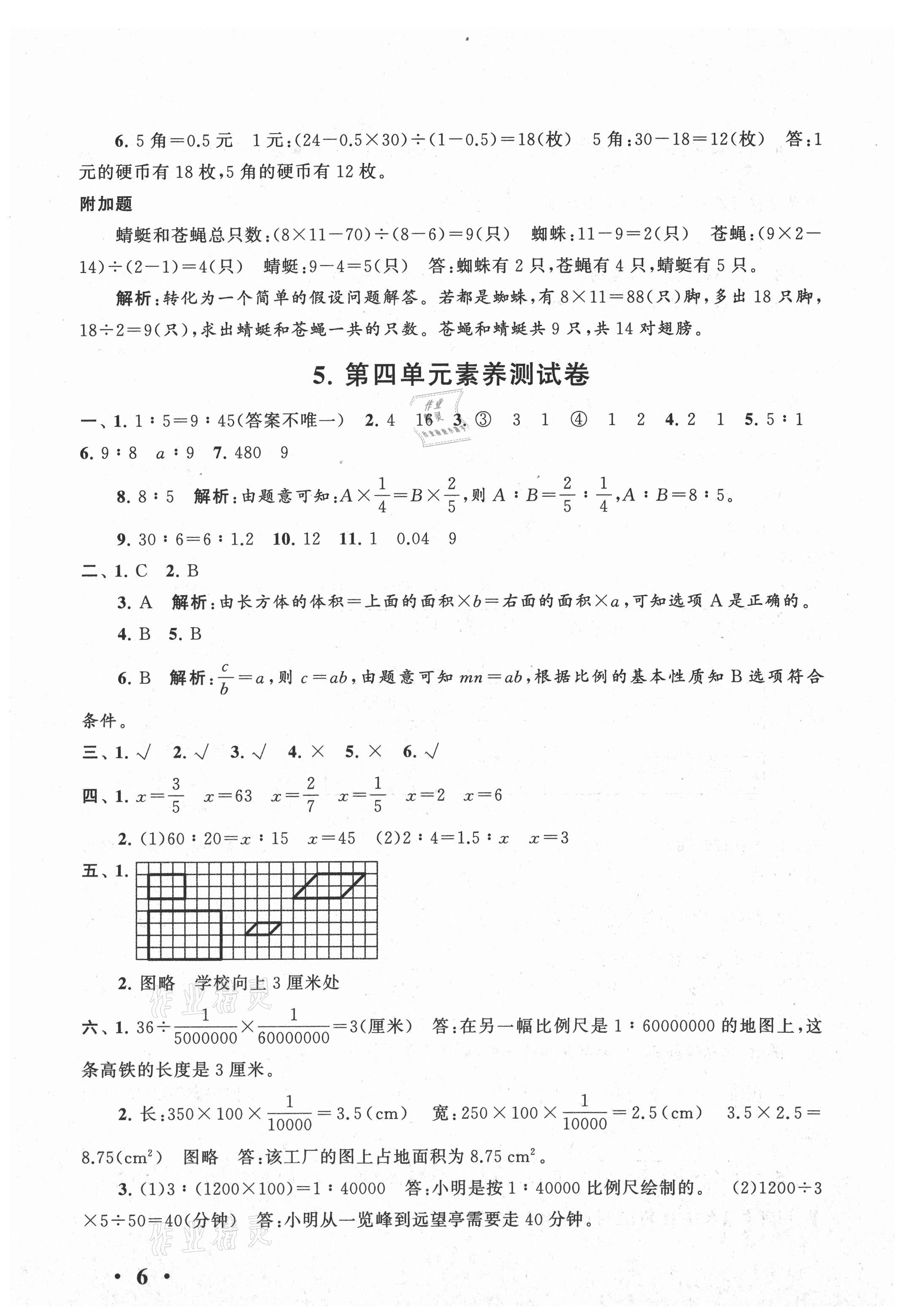 2021年經(jīng)典大試卷六年級數(shù)學(xué)下冊蘇教版 第6頁