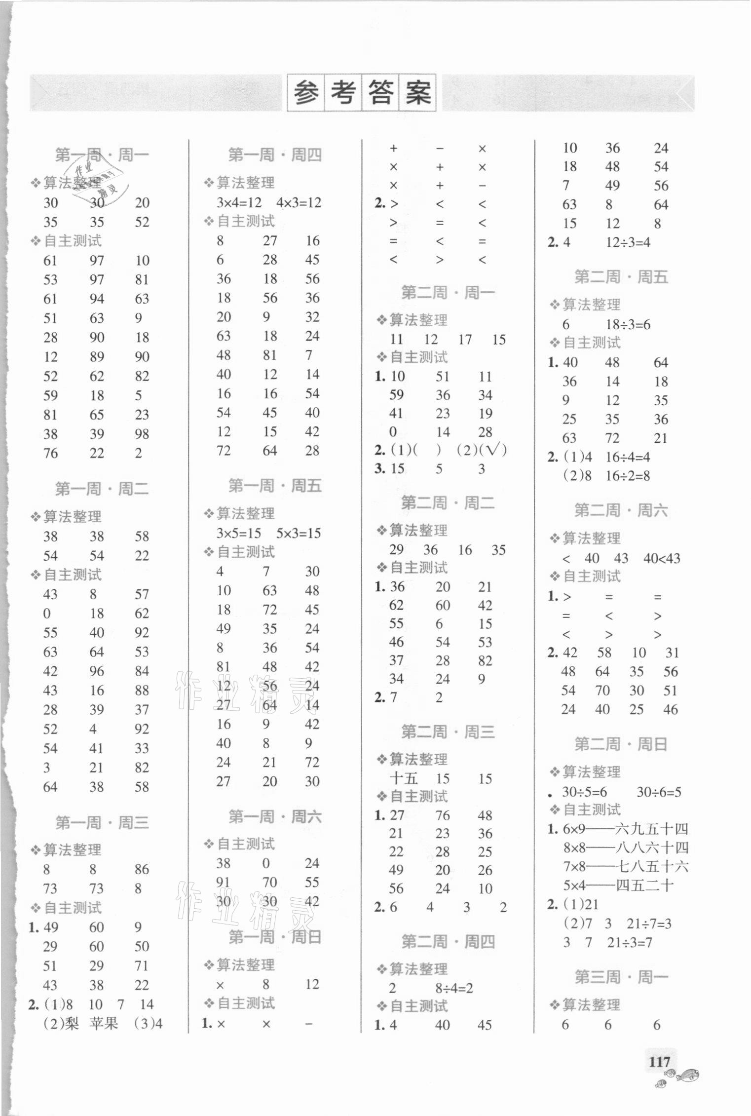 2021年小學(xué)學(xué)霸天天計算二年級數(shù)學(xué)下冊人教版 第1頁