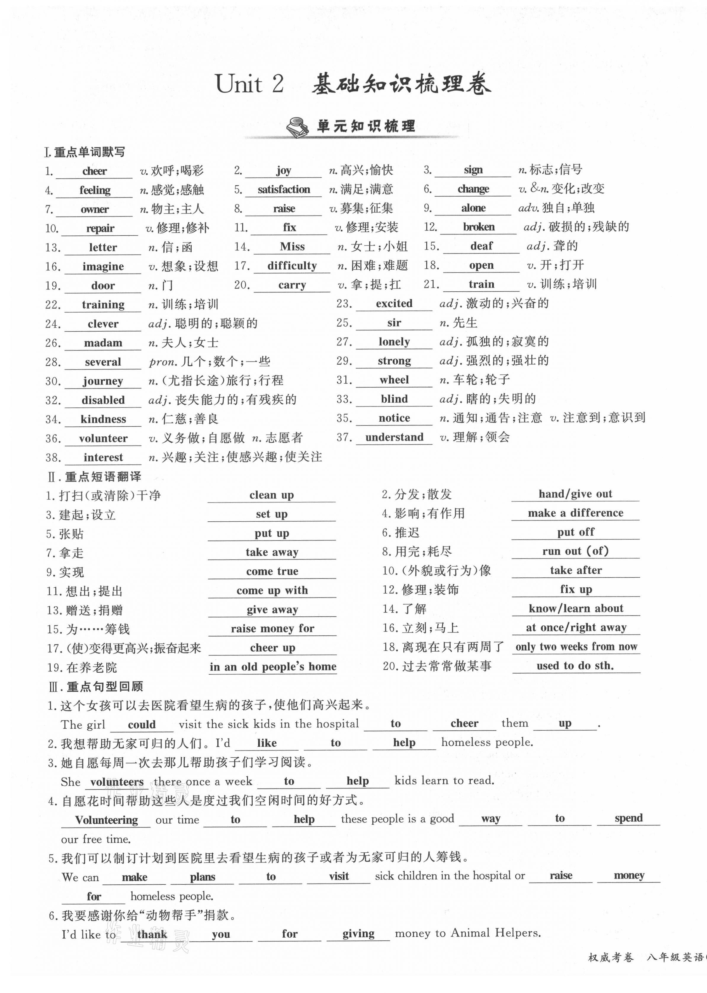 2021年權(quán)威考卷八年級英語下冊人教版 第11頁