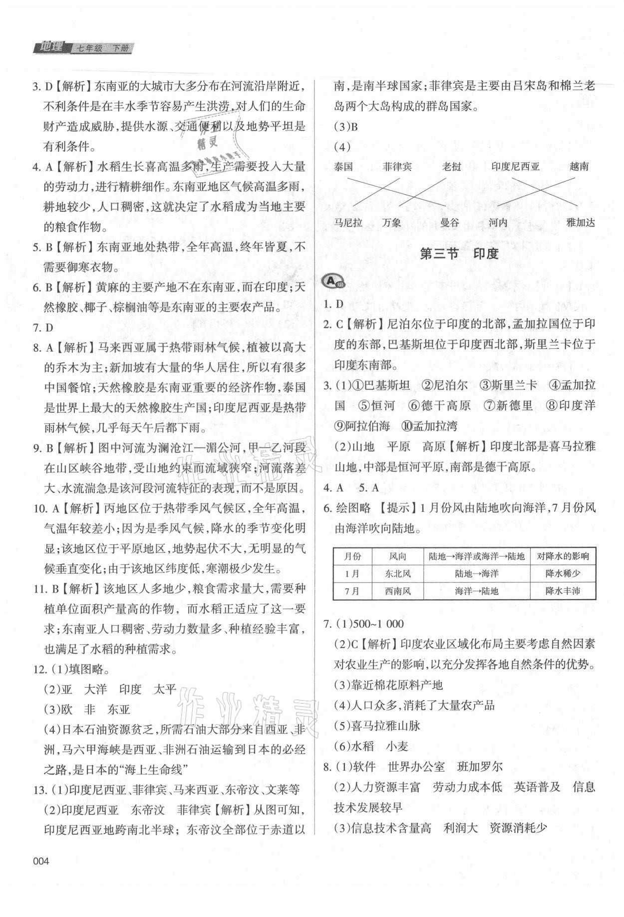 2021年學(xué)習(xí)質(zhì)量監(jiān)測(cè)七年級(jí)地理下冊(cè)人教版 第4頁(yè)