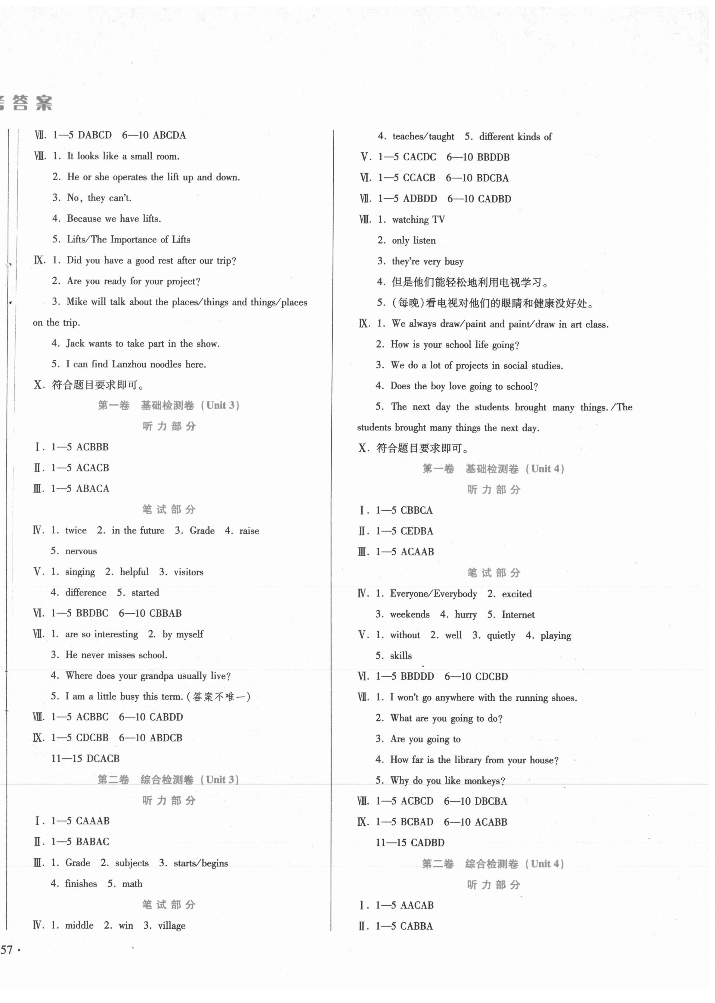 2021年中育1號(hào)金卷分類測(cè)試卷七年級(jí)英語(yǔ)下冊(cè)冀教版 第2頁(yè)