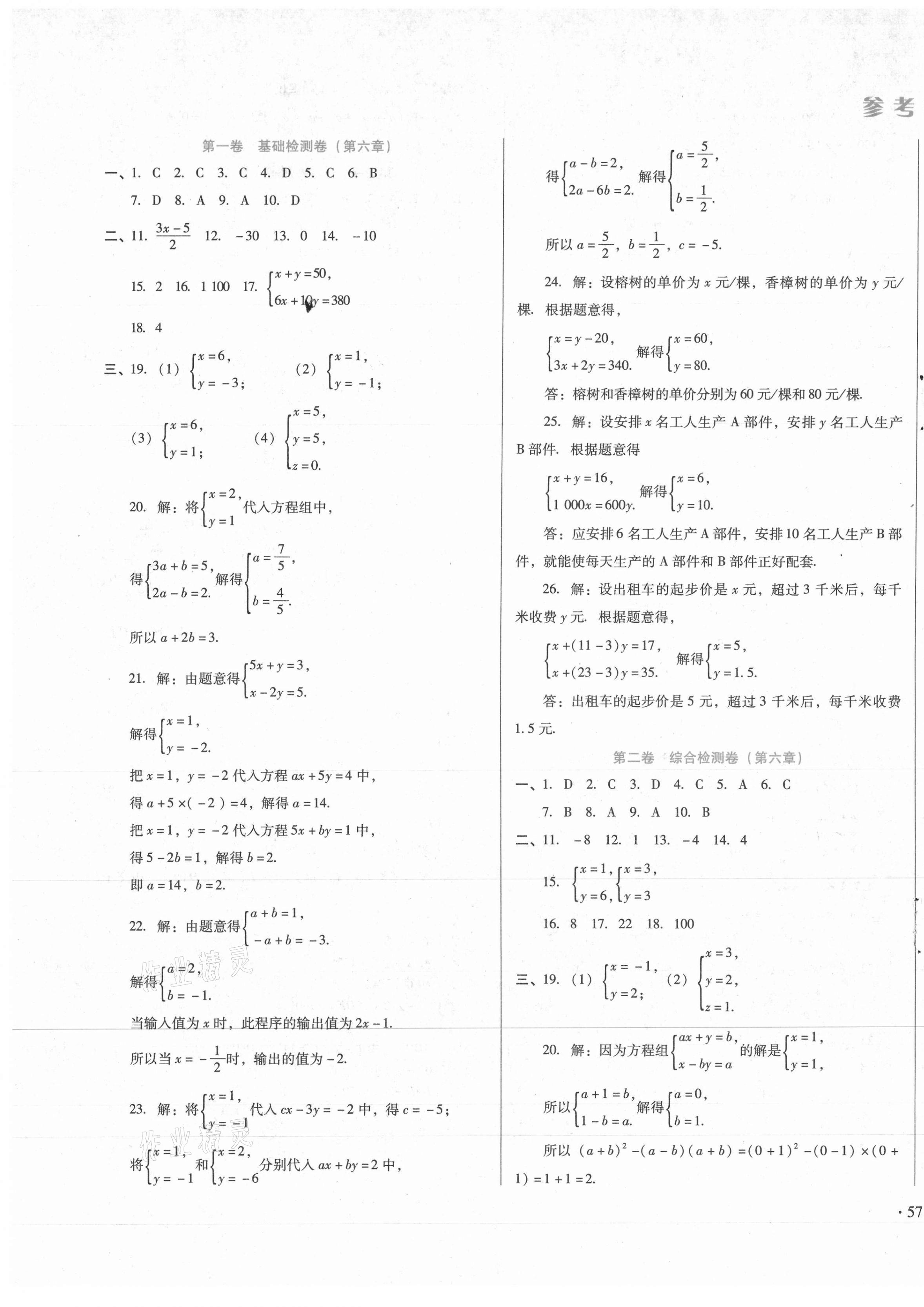 2021年中育1號金卷分類測試卷七年級數(shù)學(xué)下冊冀教版 第1頁