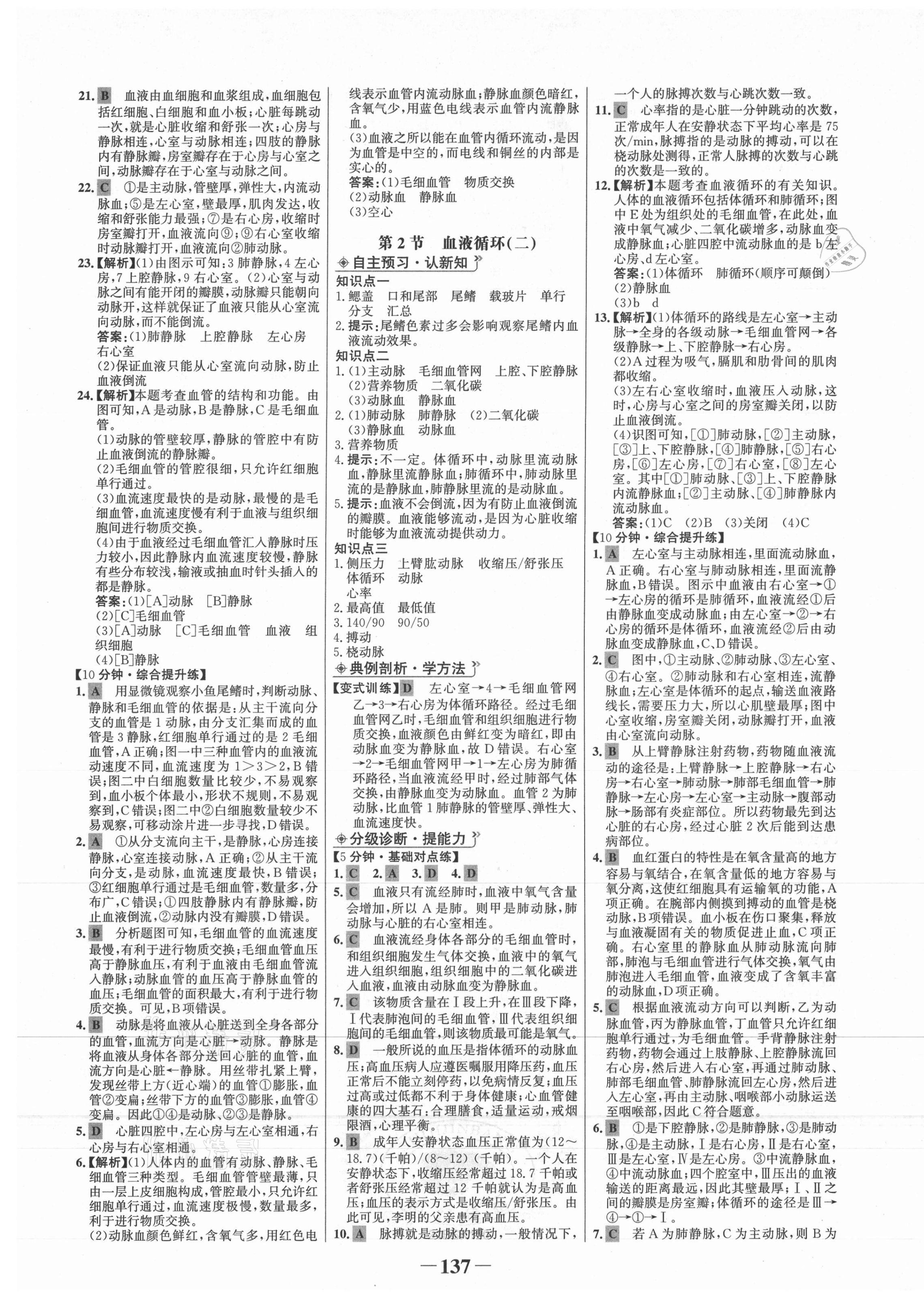 2021年世纪金榜金榜学案七年级生物下册苏教版 第5页