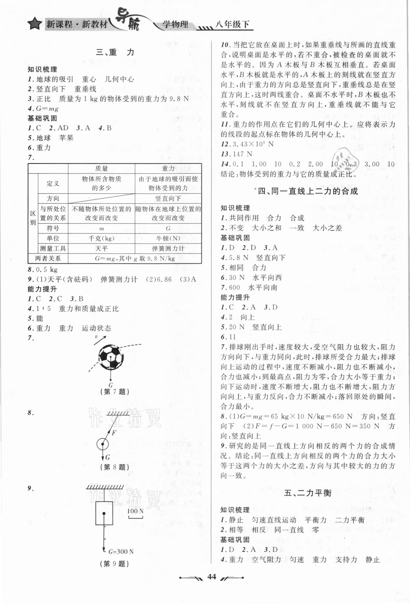 2021年新课程新教材导航学八年级物理下册北师大版 第4页