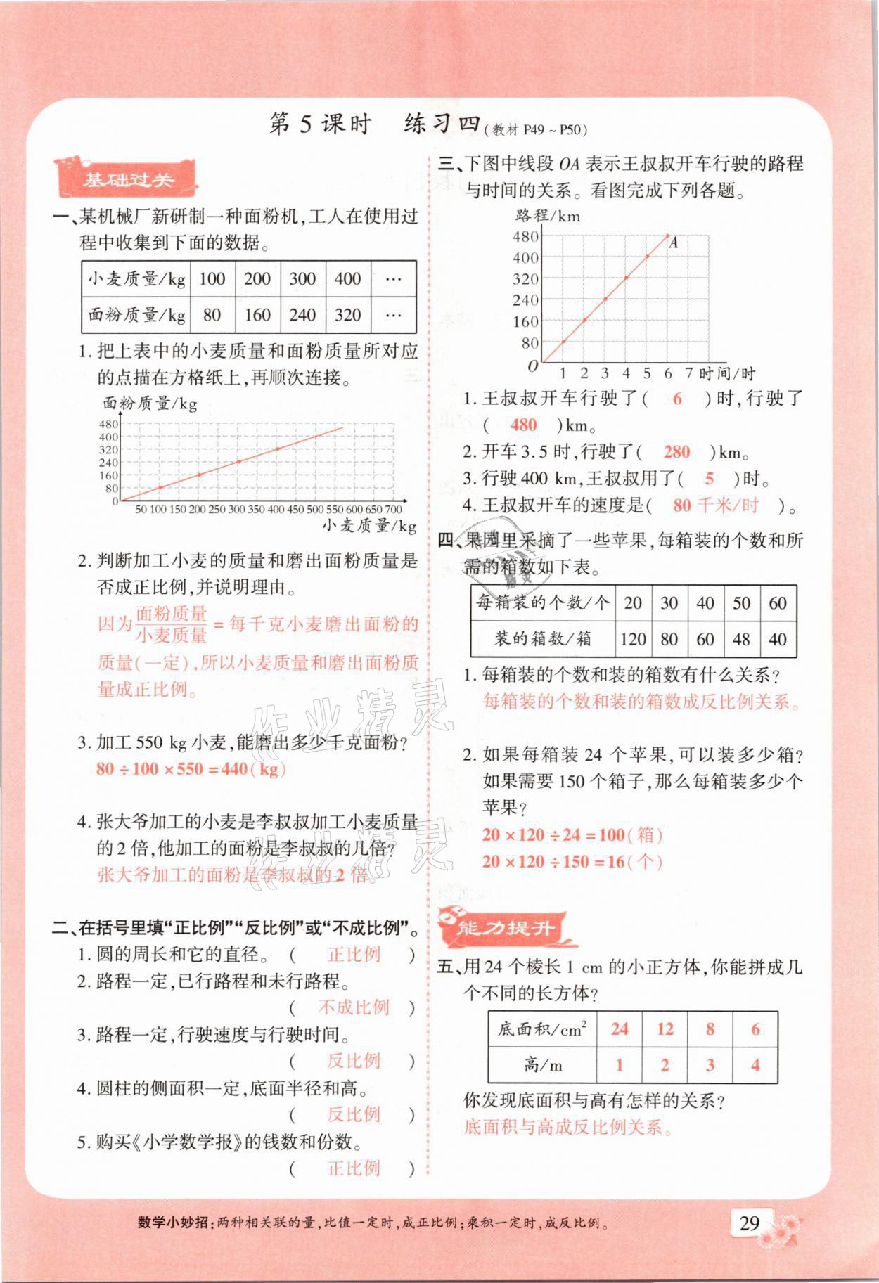 2021年課時掌控六年級數(shù)學(xué)下冊北師大版成都專版 第29頁