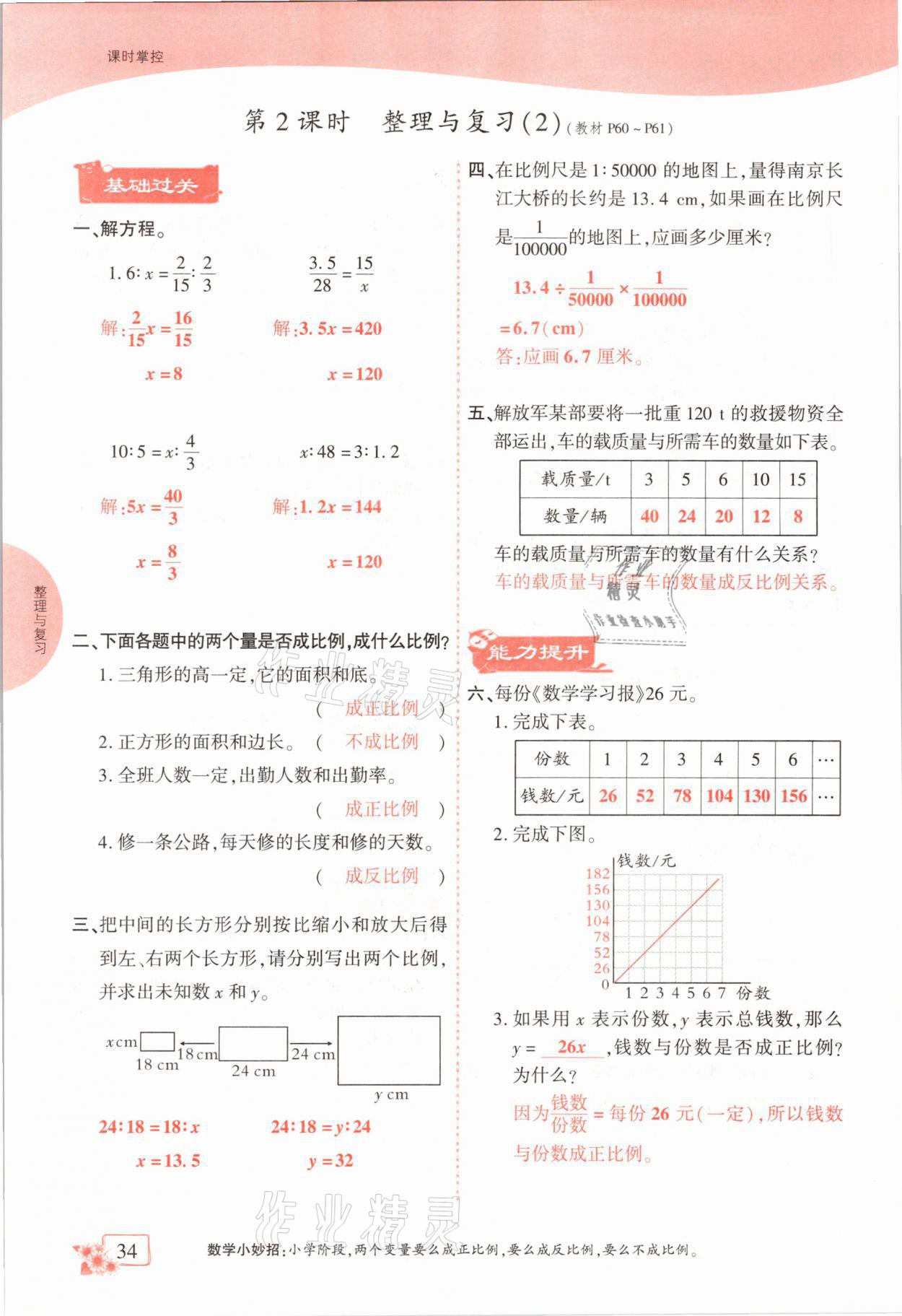 2021年課時(shí)掌控六年級(jí)數(shù)學(xué)下冊北師大版成都專版 第34頁