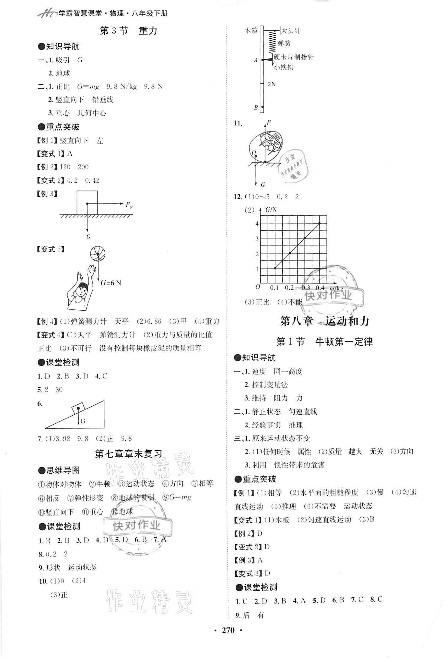 2021年學(xué)霸智慧課堂八年級物理下冊人教版 第2頁