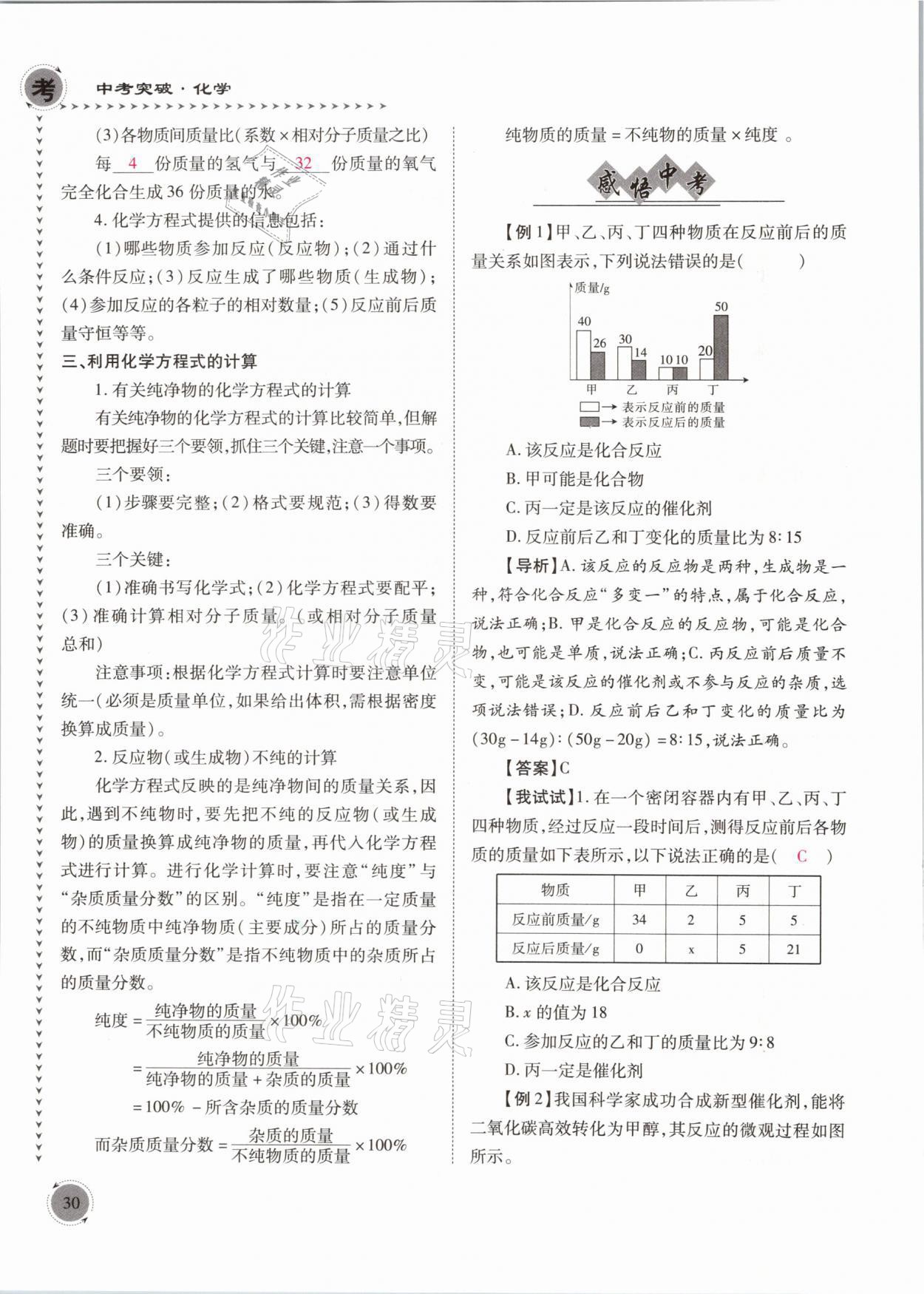 2021年中考突破化學(xué) 參考答案第30頁