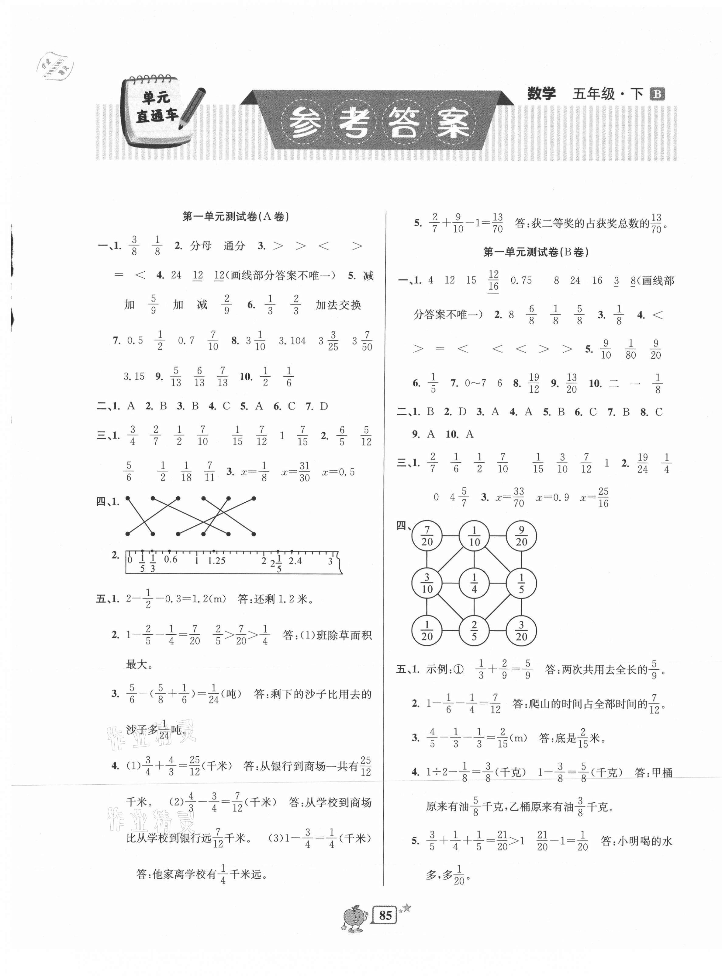 2021年開(kāi)源圖書(shū)單元直通車五年級(jí)數(shù)學(xué)下冊(cè)北師大版 第1頁(yè)