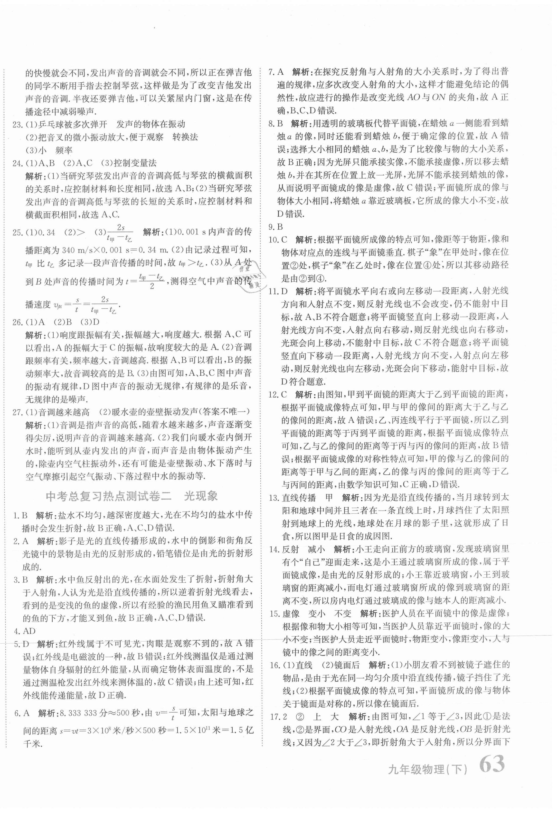 2021年新目標(biāo)檢測(cè)同步單元測(cè)試卷九年級(jí)物理下冊(cè)人教版 第2頁(yè)