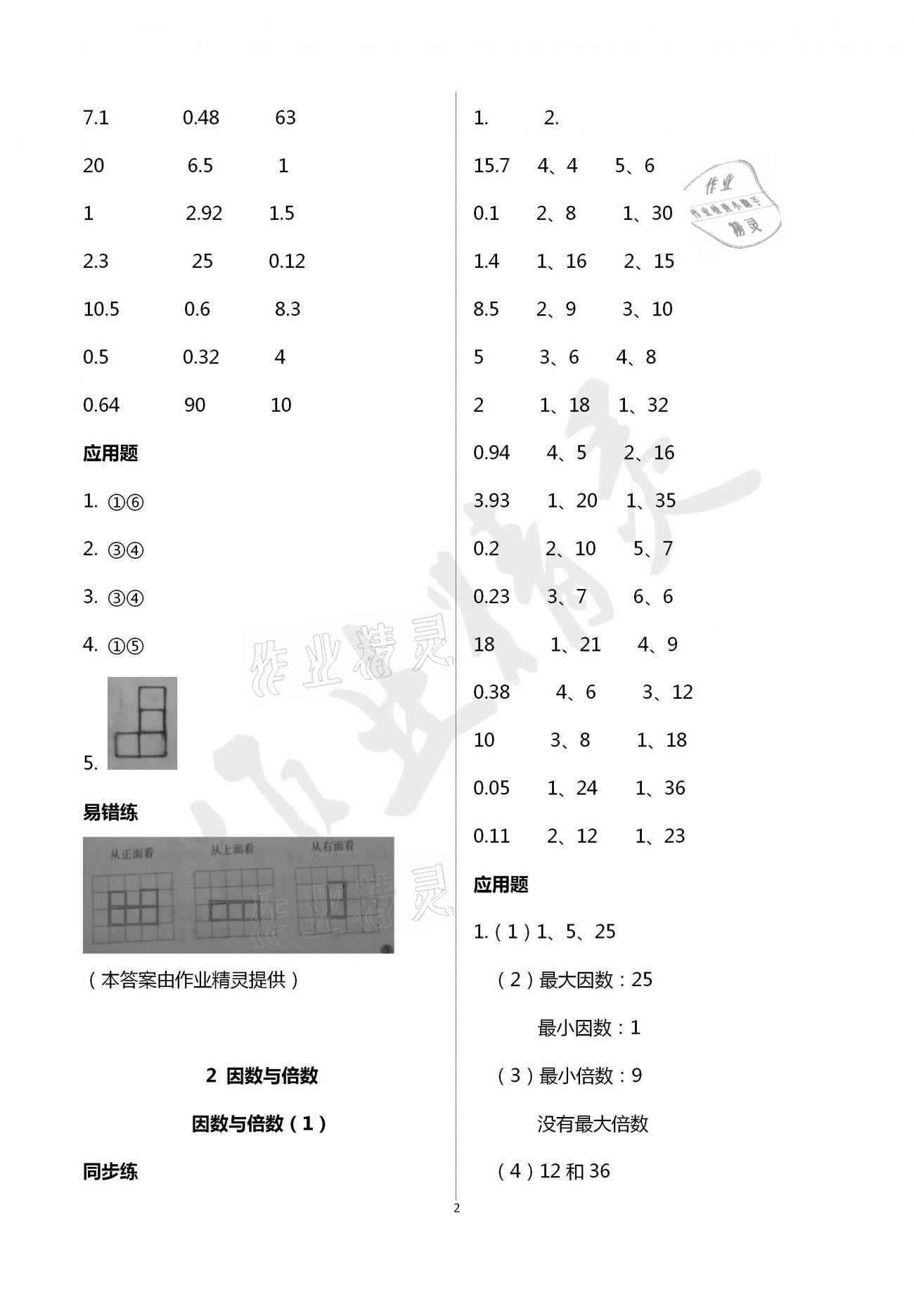 2021年口算應(yīng)用題天天練五年級下冊人教版 第2頁