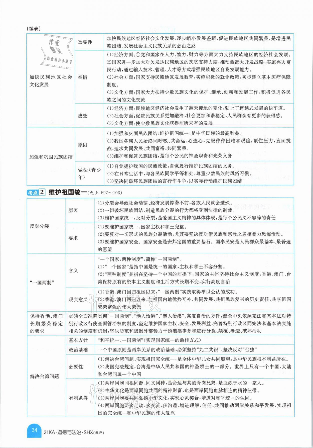 2021年金太陽教育金太陽考案道德與法治山西專版 參考答案第30頁