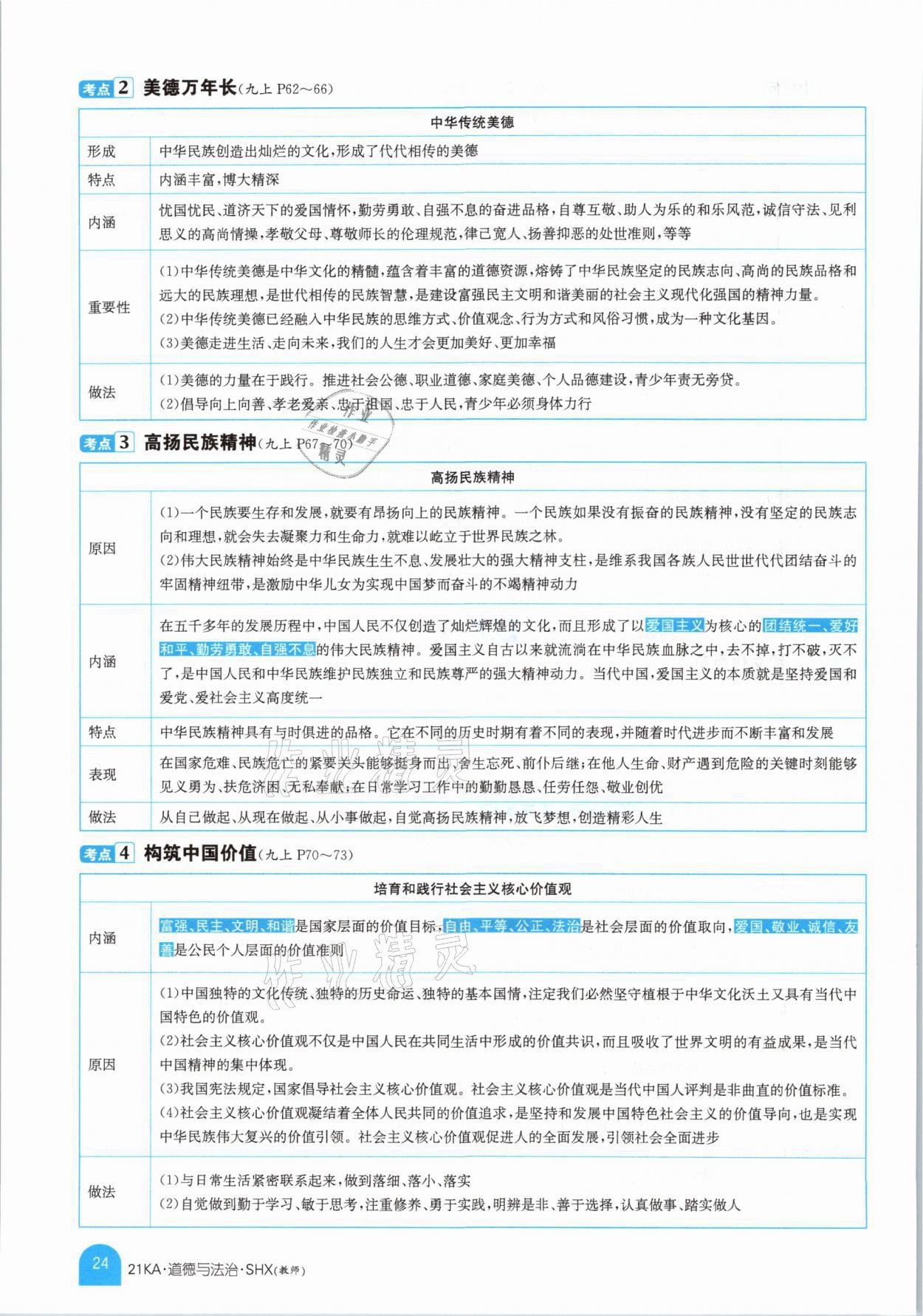 2021年金太陽教育金太陽考案道德與法治山西專版 參考答案第20頁