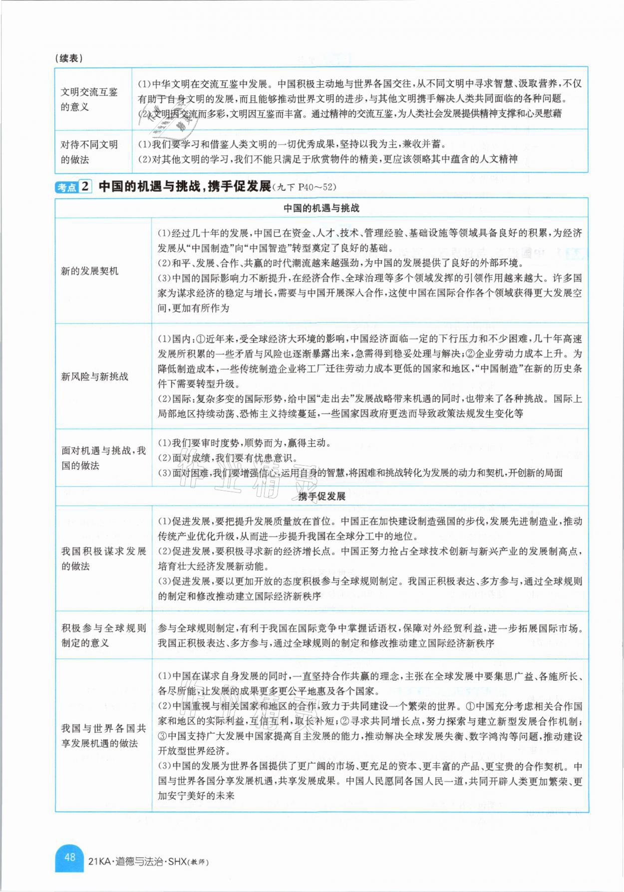 2021年金太陽教育金太陽考案道德與法治山西專版 參考答案第44頁