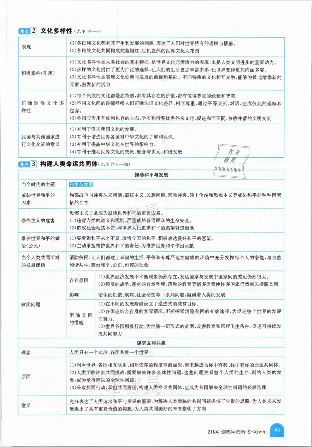 2021年金太陽(yáng)教育金太陽(yáng)考案道德與法治山西專版 參考答案第39頁(yè)