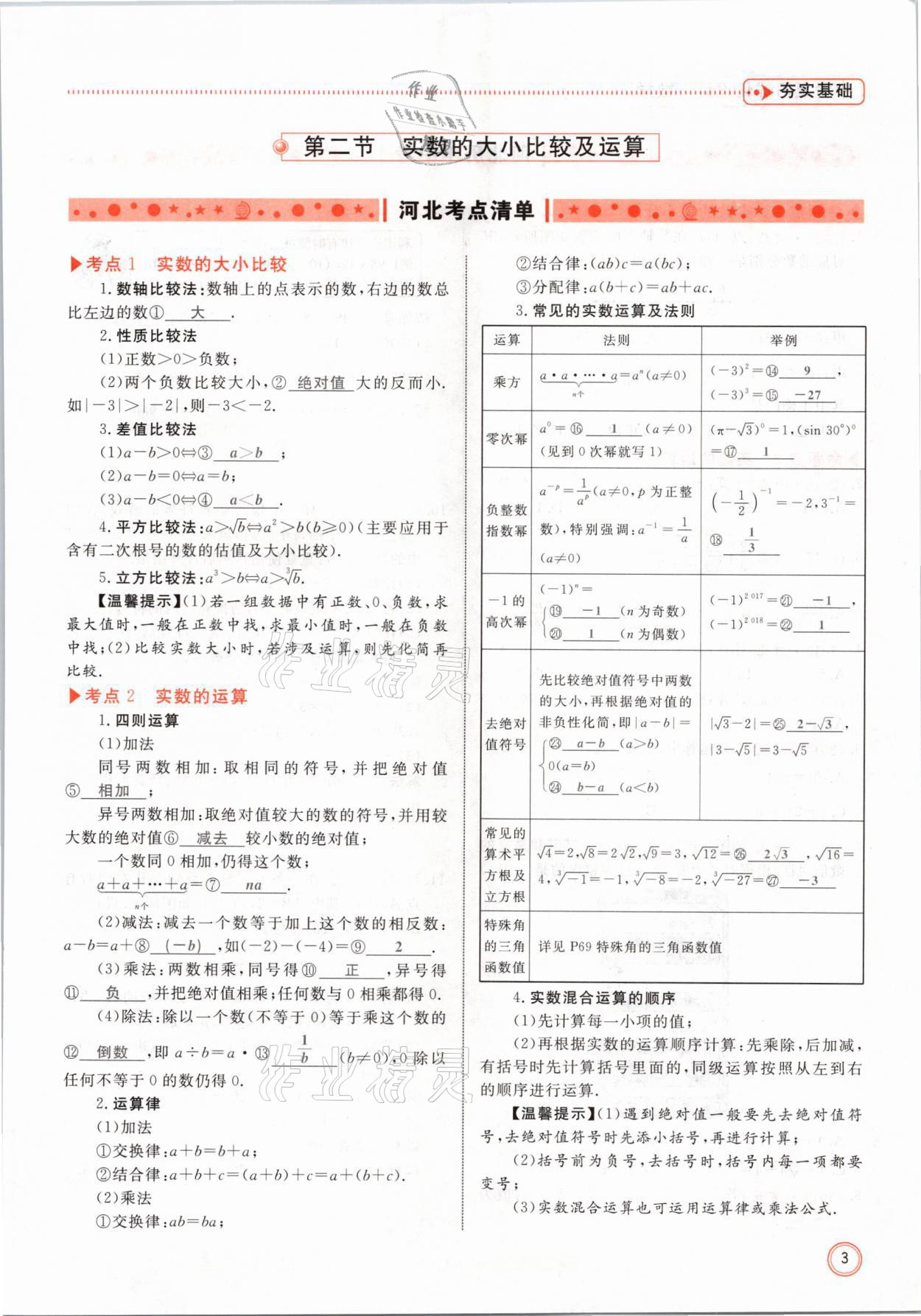 2021年冀考金榜中考總復(fù)習(xí)優(yōu)化設(shè)計數(shù)學(xué) 第3頁