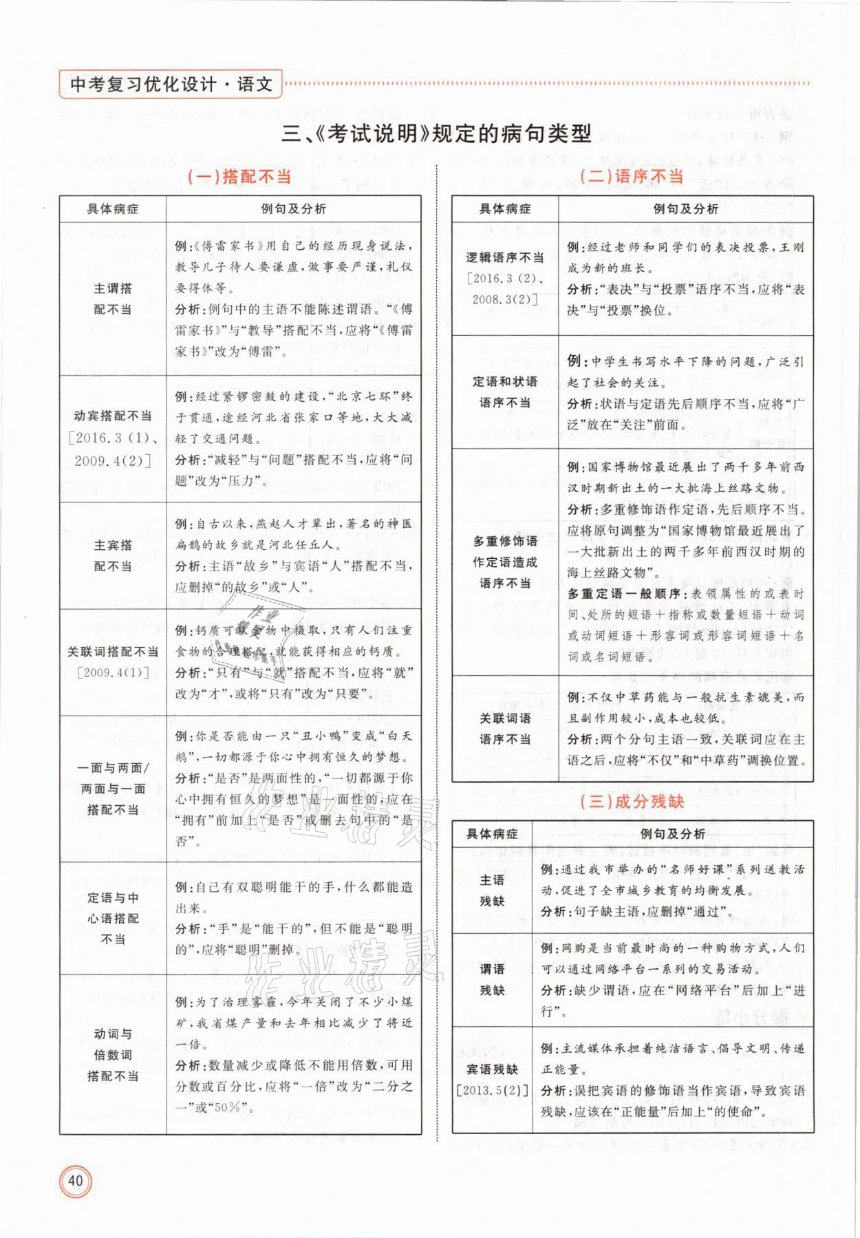 2021年冀考金榜中考總復(fù)習(xí)優(yōu)化設(shè)計(jì)語文 參考答案第40頁