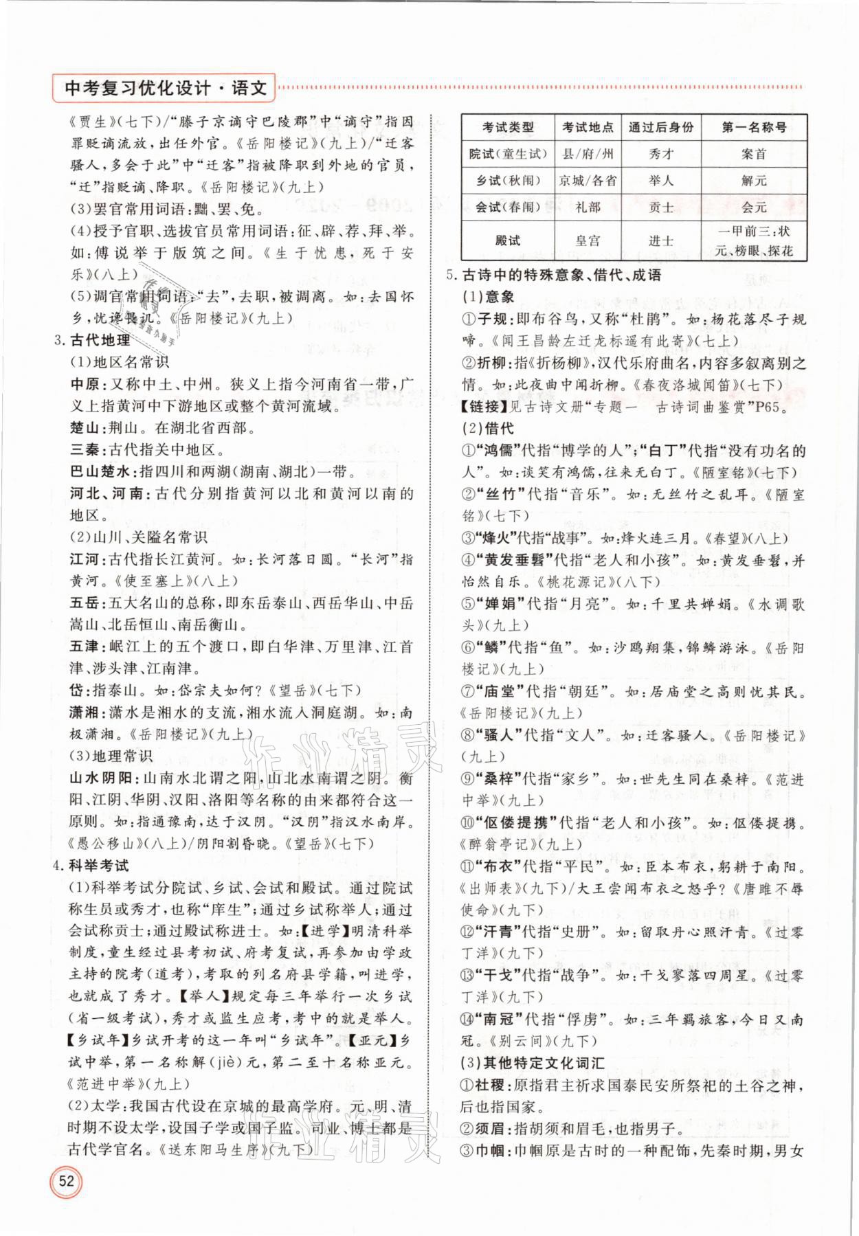 2021年冀考金榜中考總復(fù)習(xí)優(yōu)化設(shè)計(jì)語(yǔ)文 參考答案第52頁(yè)