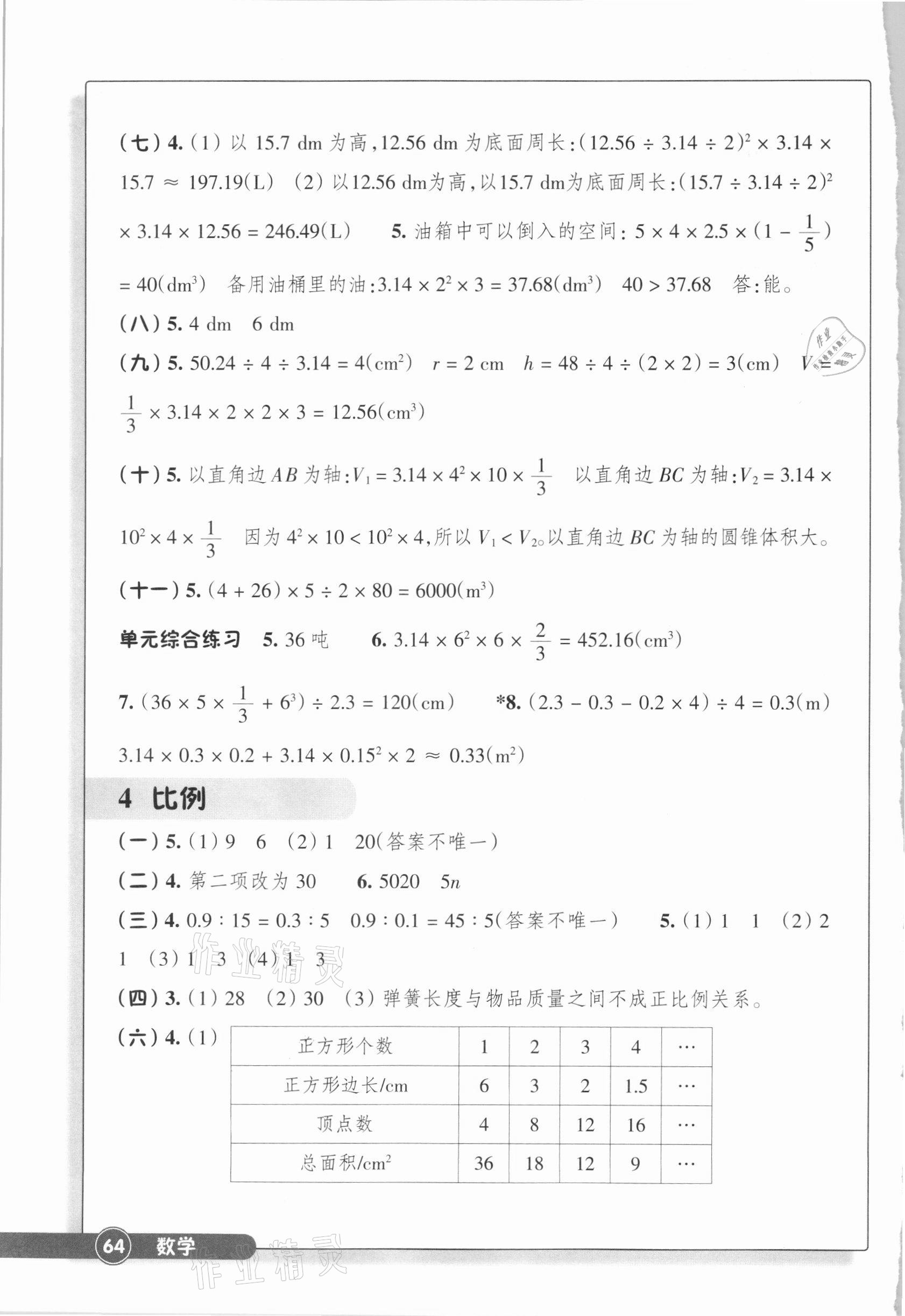 2021年數(shù)學(xué)同步練習(xí)六年級(jí)下冊人教版浙江教育出版社 第2頁