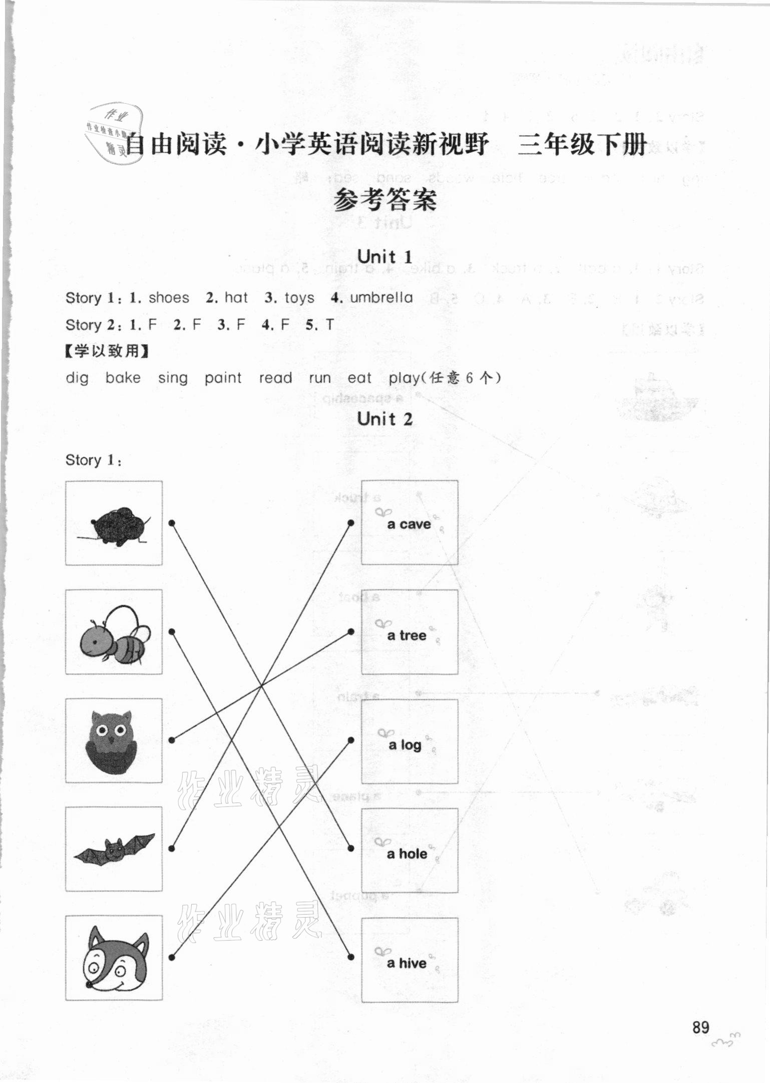 2021年小學英語閱讀新視野三年級下冊譯林版 第1頁