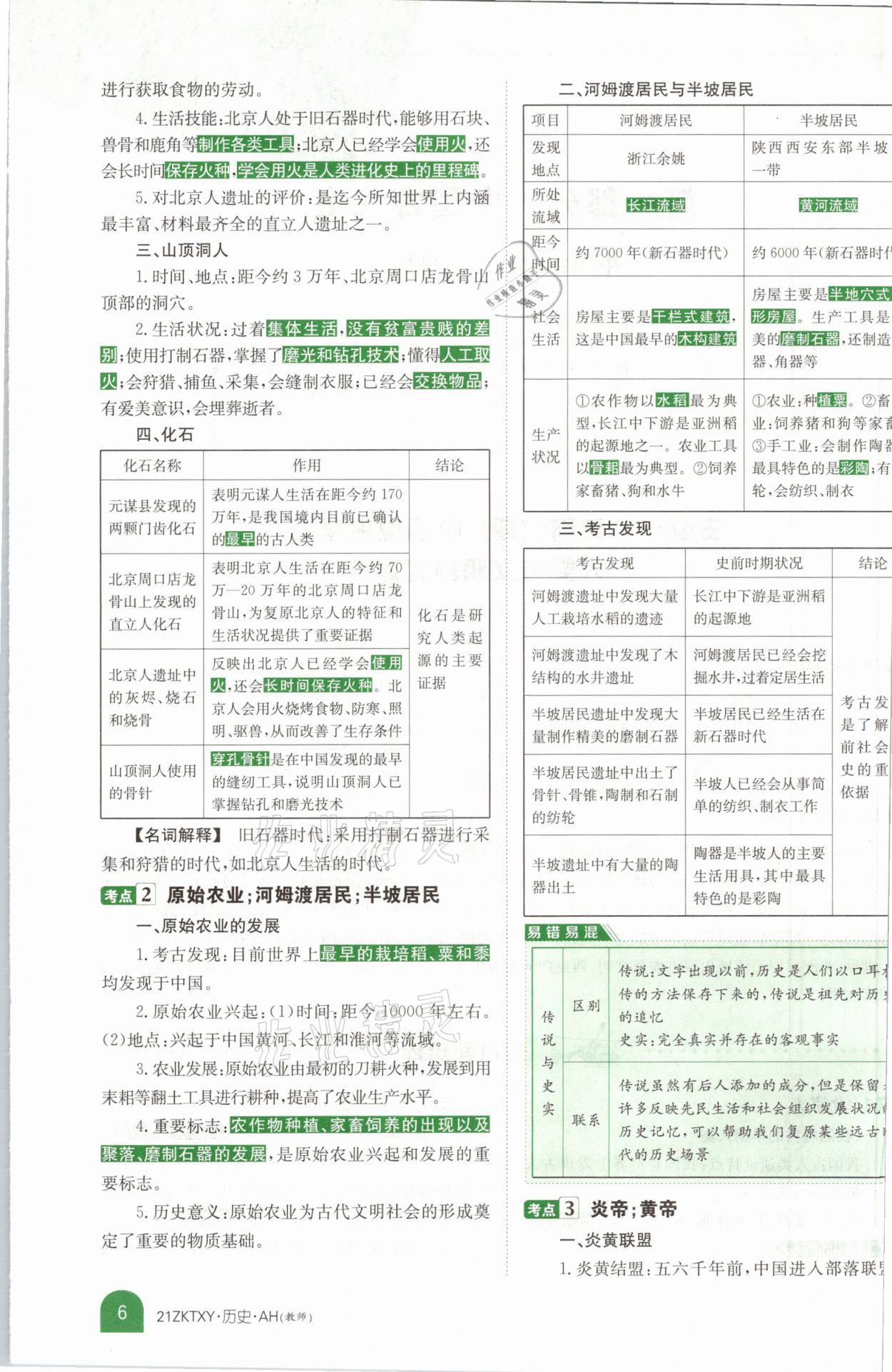 2021年中考特訓(xùn)營歷史安徽專版 參考答案第2頁