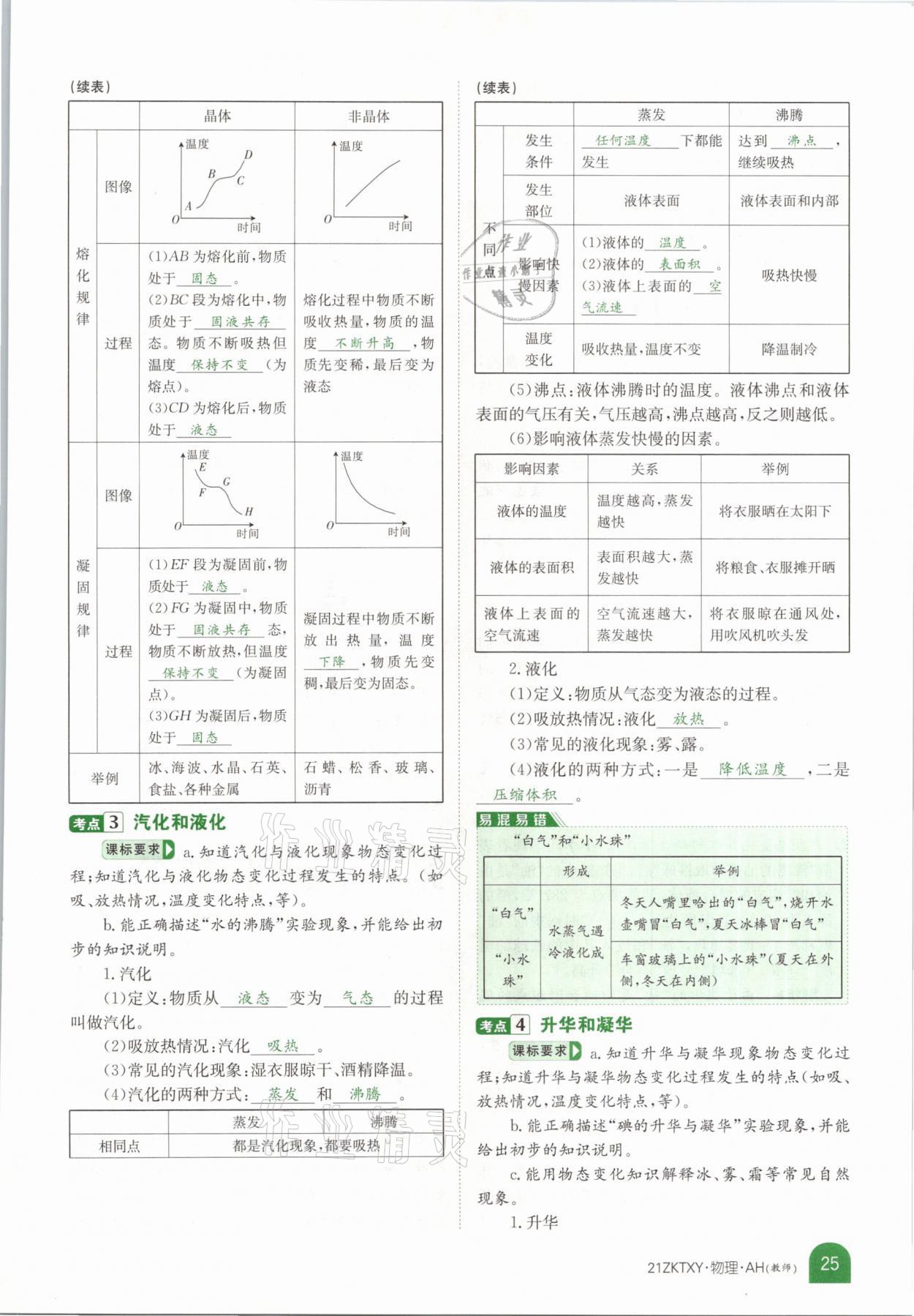 2021年中考特訓(xùn)營物理安徽專版 參考答案第23頁