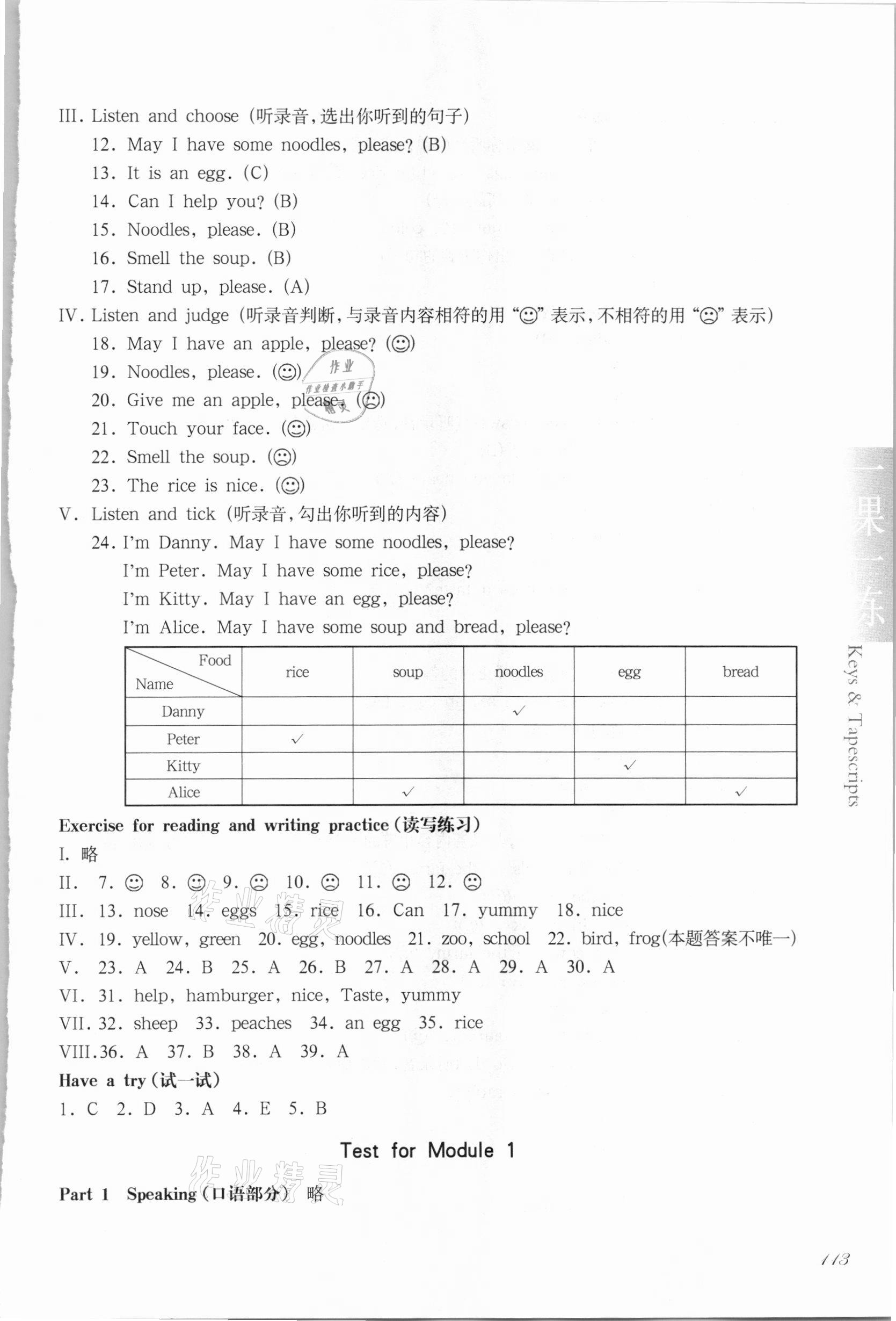 2021年華東師大版一課一練一年級(jí)英語(yǔ)第二學(xué)期滬教版54制 參考答案第5頁(yè)