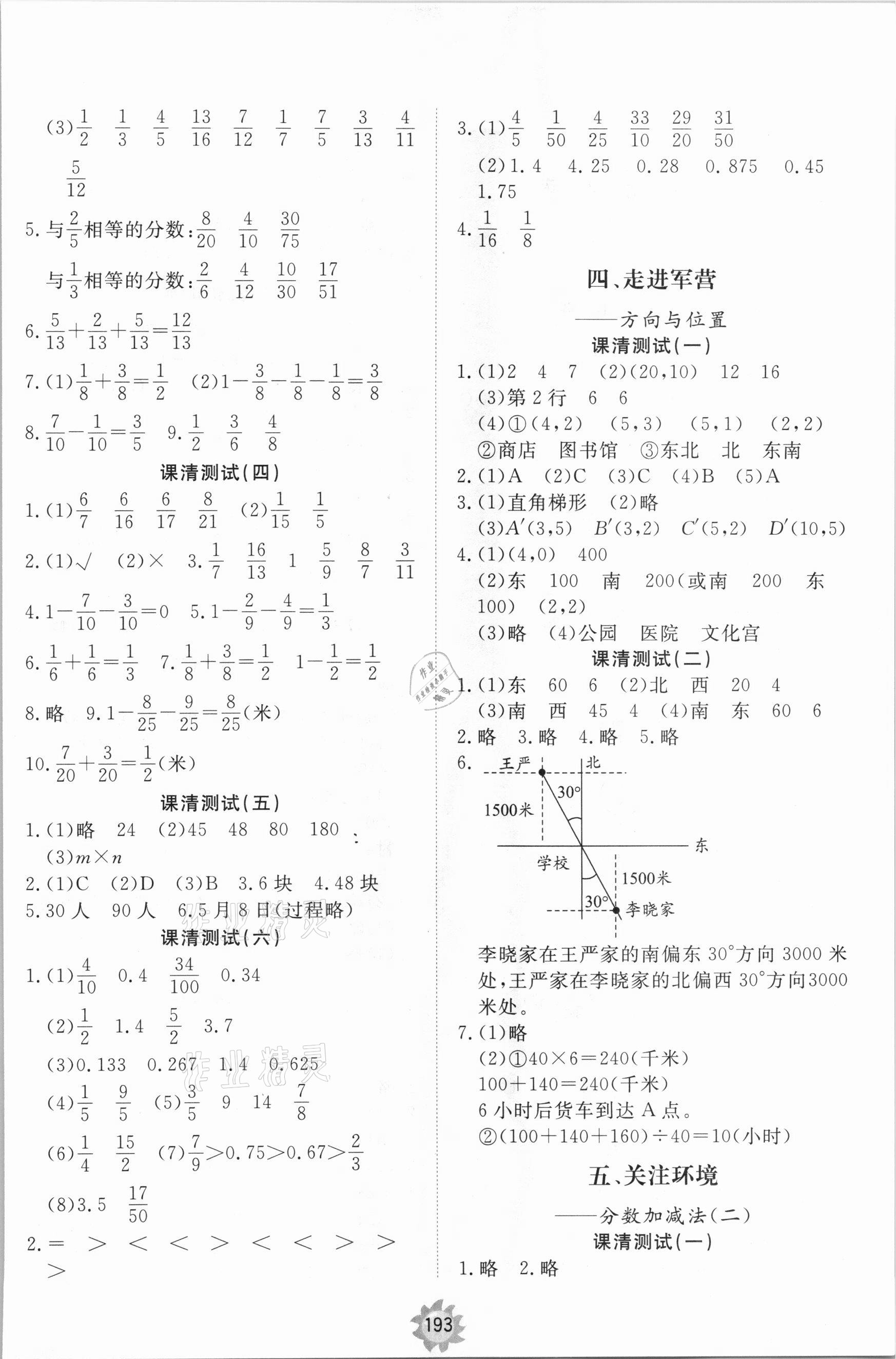 2021年小學(xué)同步練習(xí)冊(cè)提優(yōu)測(cè)試卷五年級(jí)數(shù)學(xué)下冊(cè)青島版 參考答案第3頁