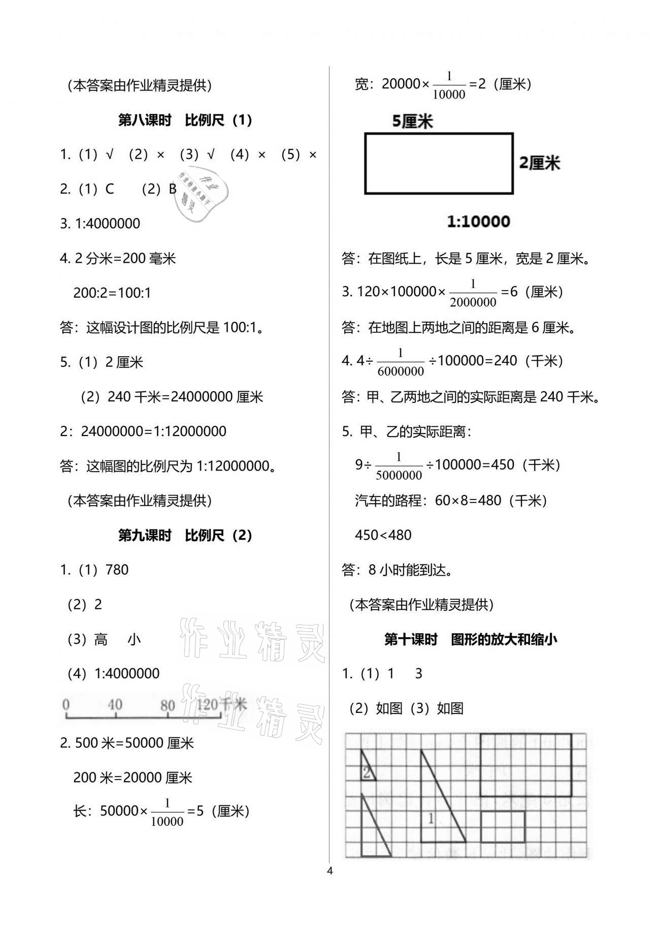 2021年應(yīng)用題天天練六年級下冊人教版山東畫報出版社 參考答案第6頁