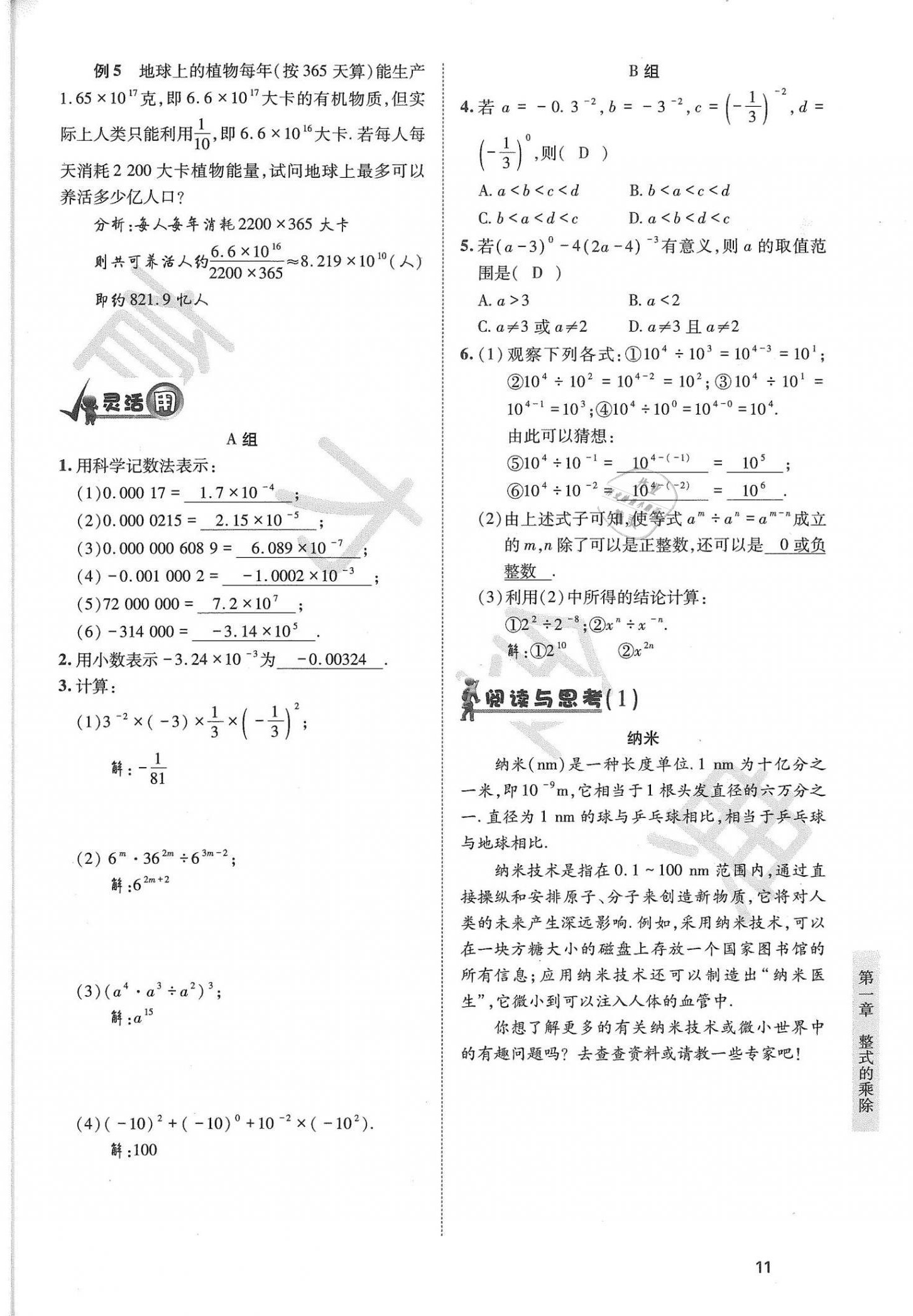 2021年育才金典七年級數(shù)學下冊北師大版 參考答案第11頁