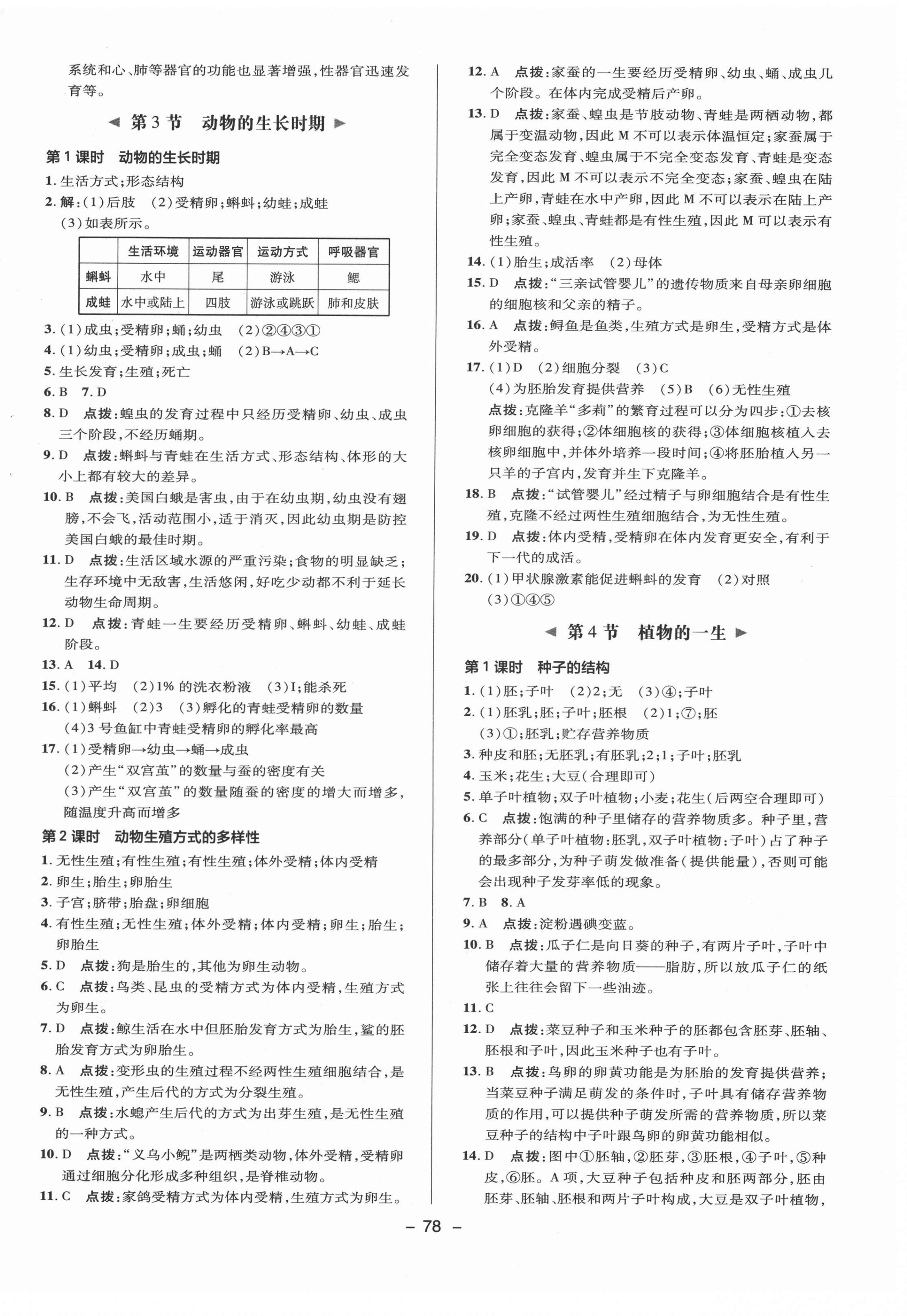 2021年綜合應(yīng)用創(chuàng)新題典中點(diǎn)七年級科學(xué)下冊浙教版 參考答案第2頁