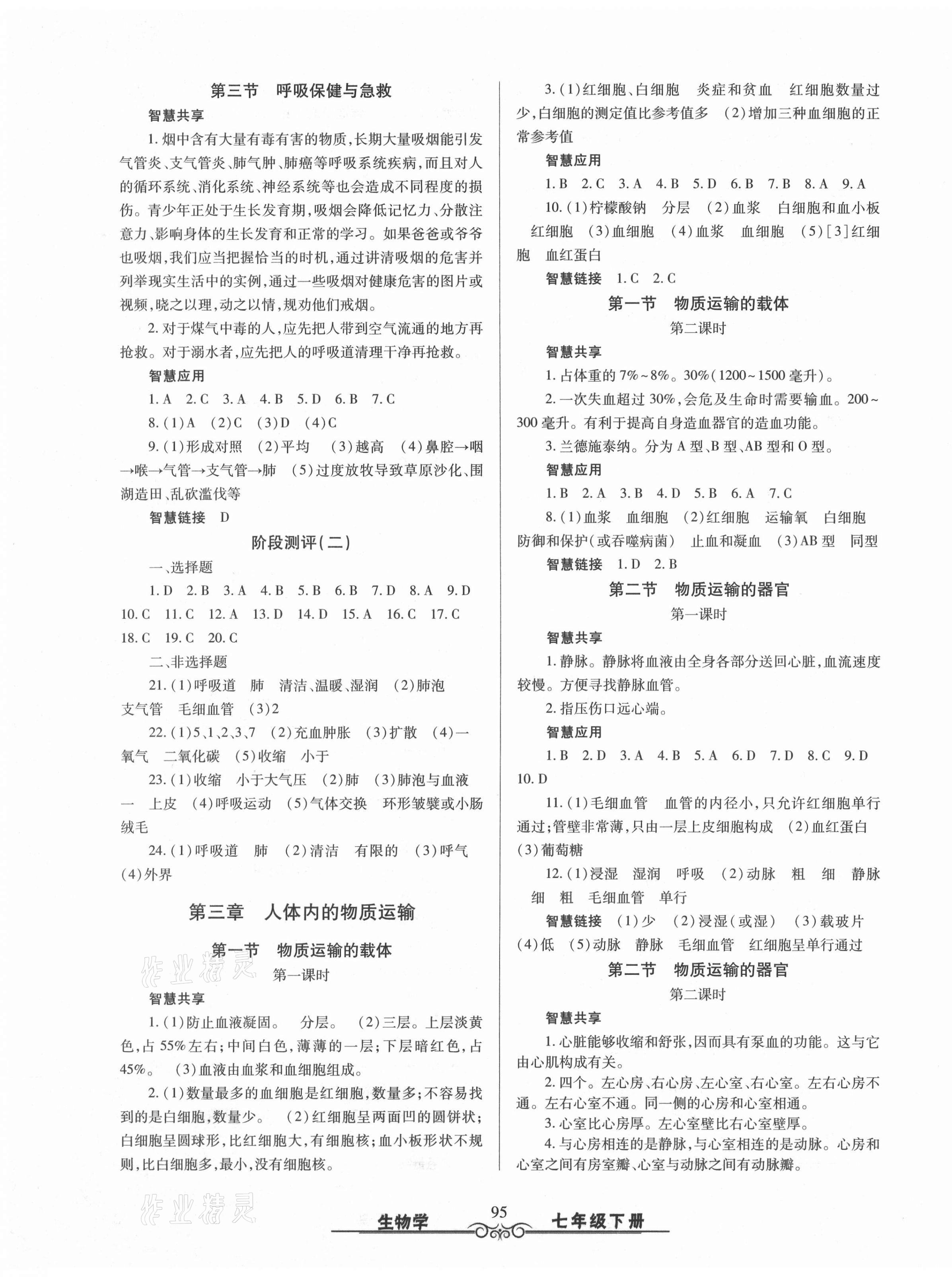 2021年智慧學(xué)習(xí)七年級(jí)生物下冊(cè)濟(jì)南版明天出版社 第3頁(yè)