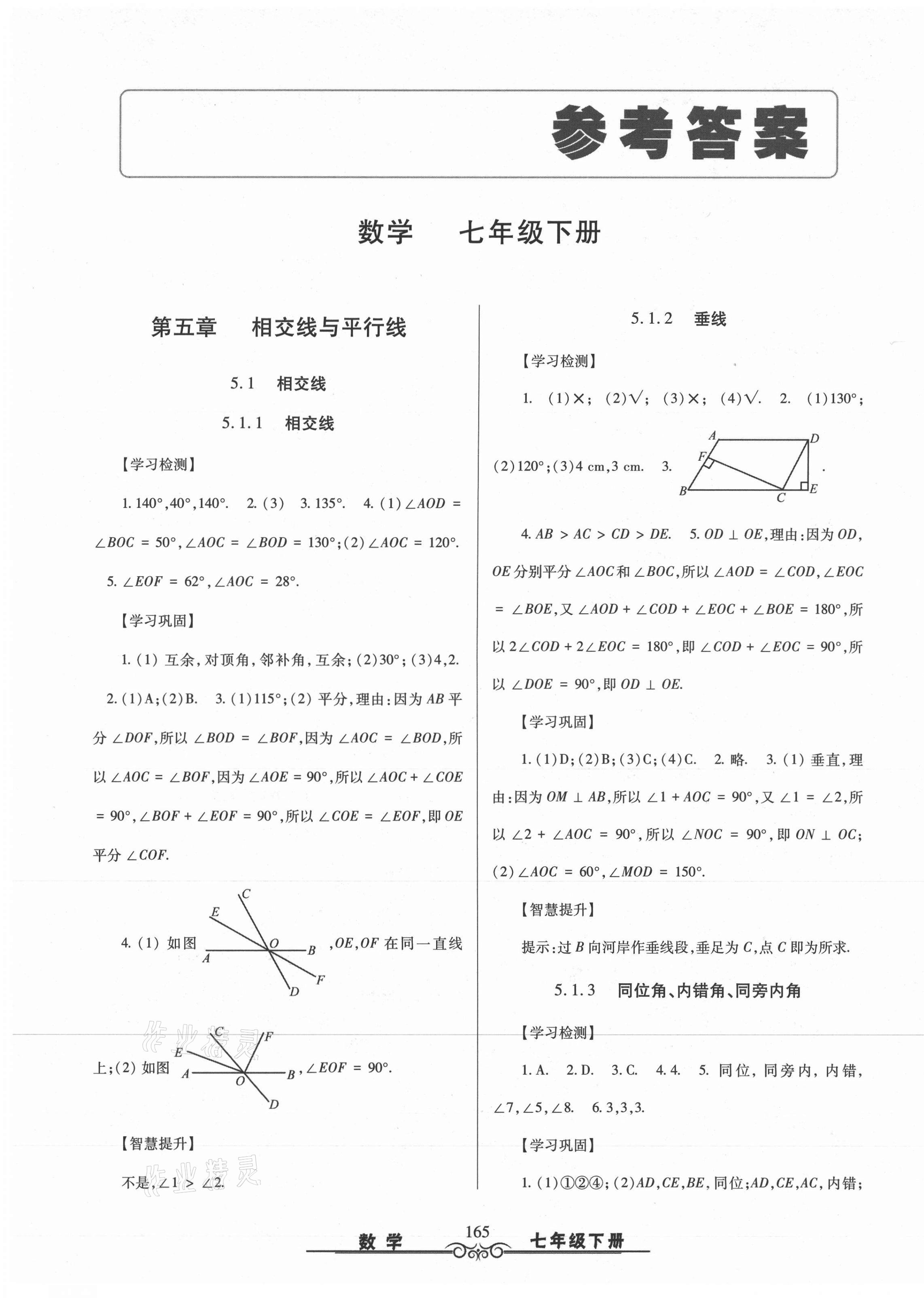 2021年智慧学习七年级数学下册人教版明天出版社 第1页