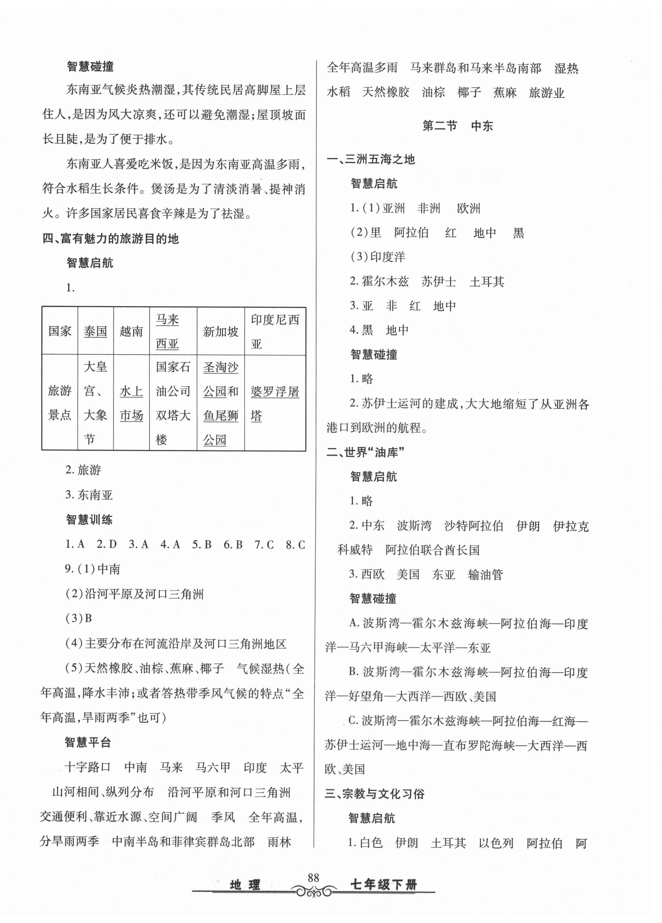 2021年智慧學習七年級地理下冊商務星球版明天出版社 第4頁