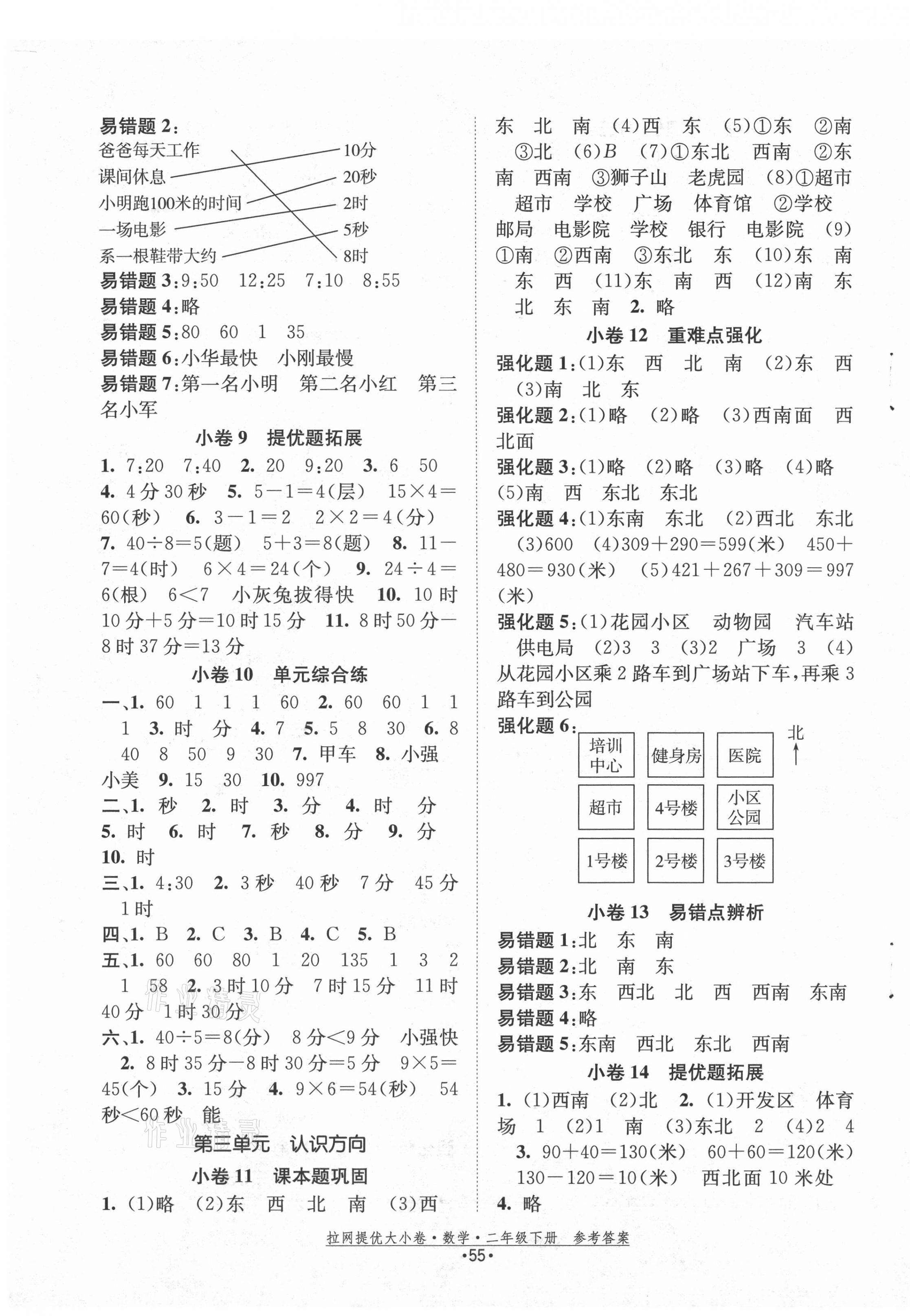 2021年拉網提優大小卷二年級數學下冊蘇教版 第3頁