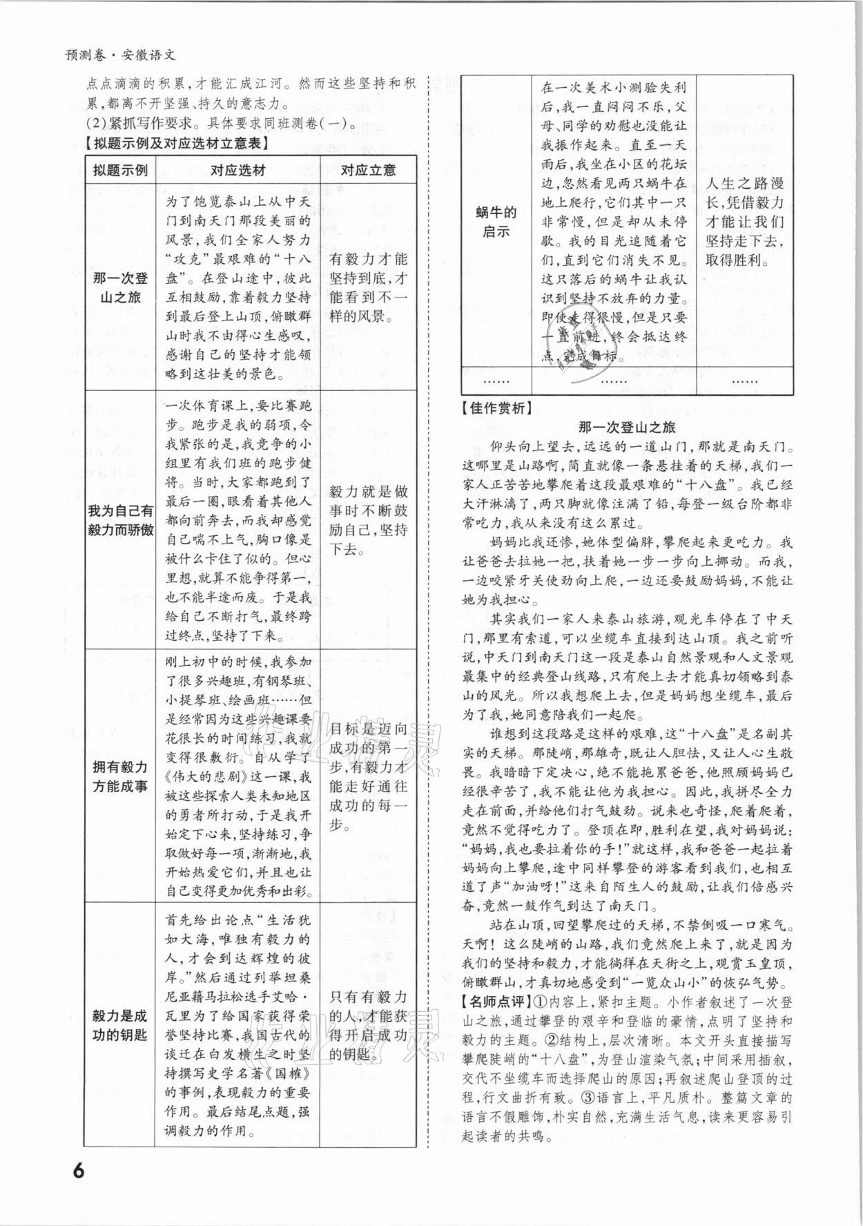 2021年萬(wàn)唯中考預(yù)測(cè)卷語(yǔ)文安徽專(zhuān)版 參考答案第6頁(yè)